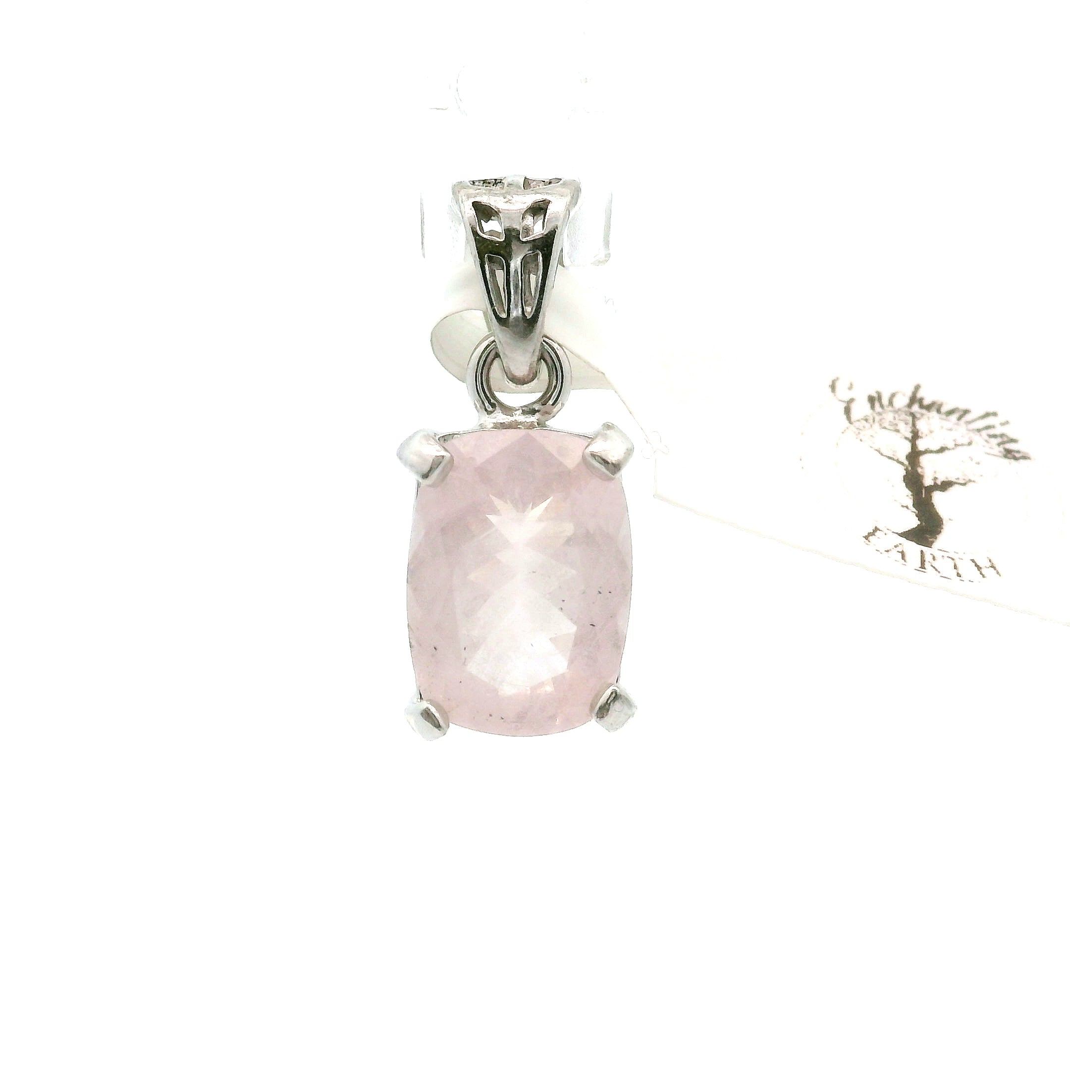 Pink Apatite Pendant .925 Silver for Connection with Angels, Ancestors and Spirit Guides