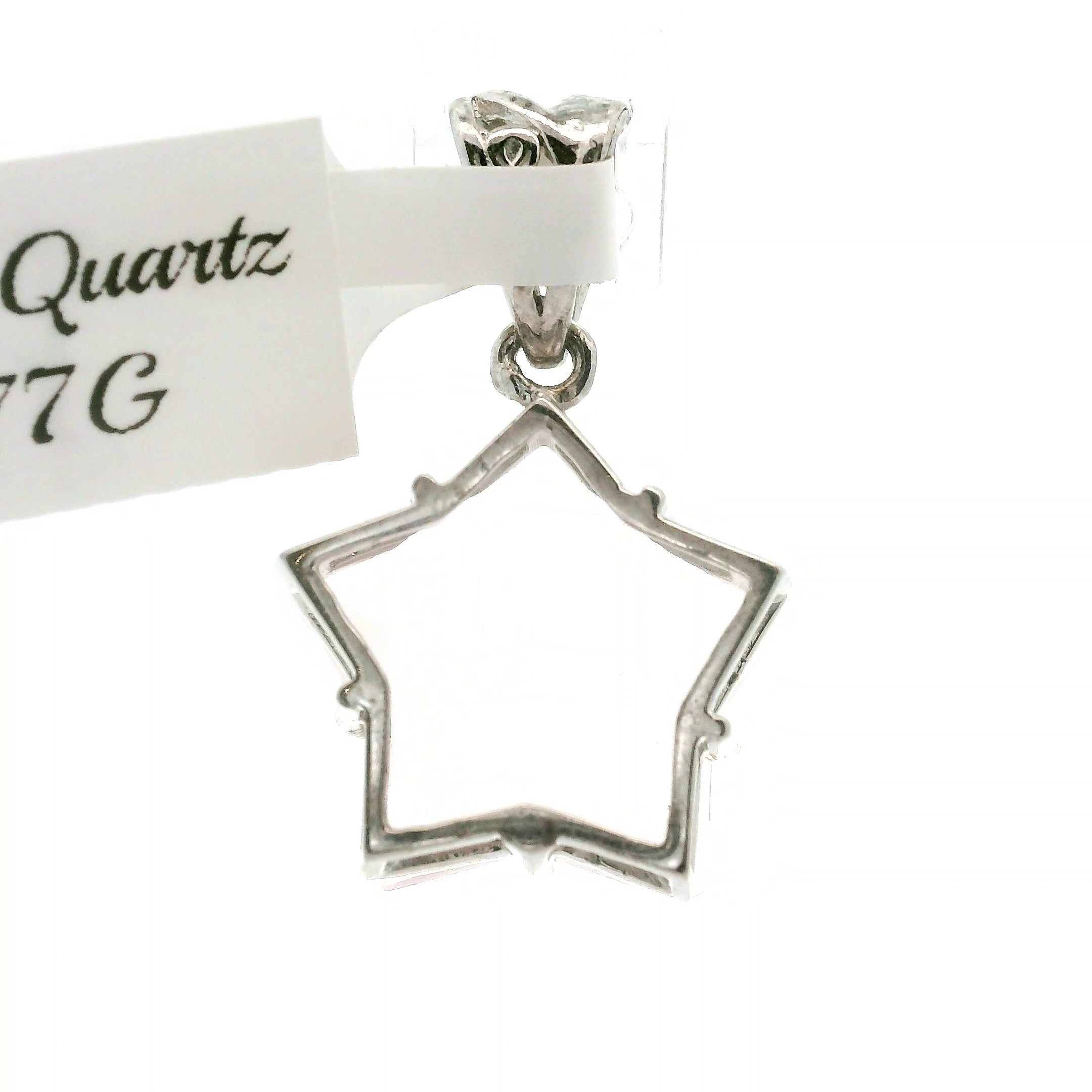 Rose Quartz Star Pendant .925 Silver for Compassion, Love and Healing