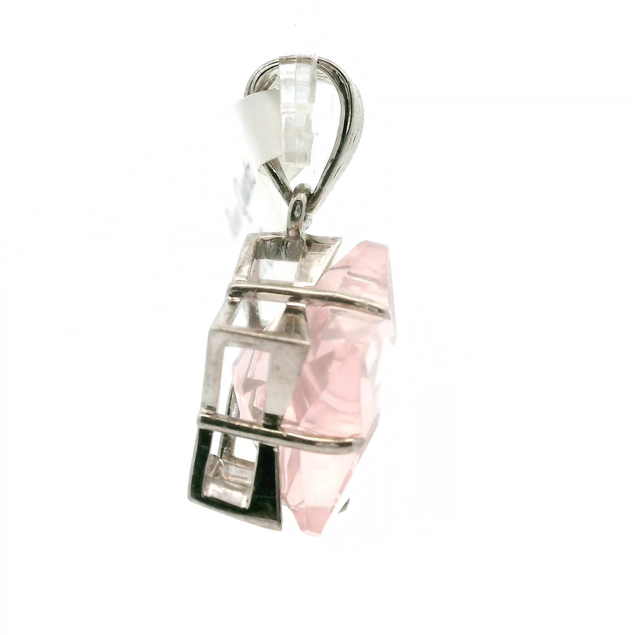 Rose Quartz Star Pendant .925 Silver for Compassion, Love and Healing