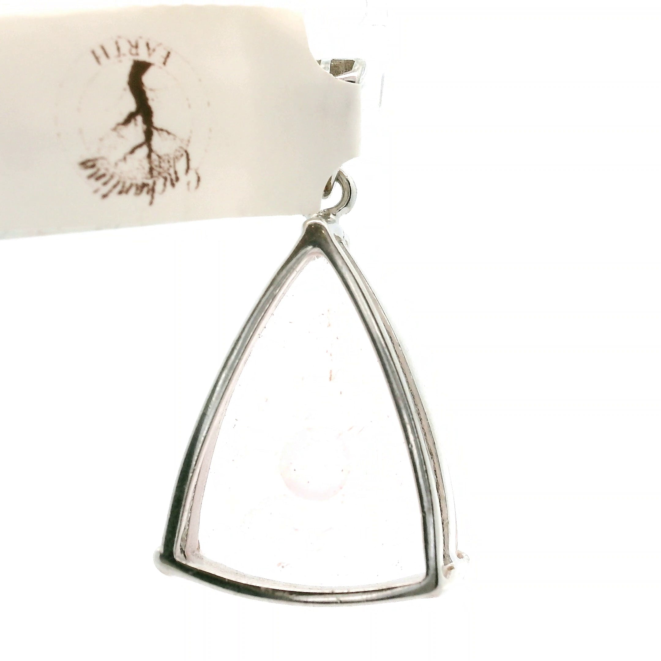 Rose Quartz Fantasy Cut Pendant .925 Silver for Compassion, Love and Healing