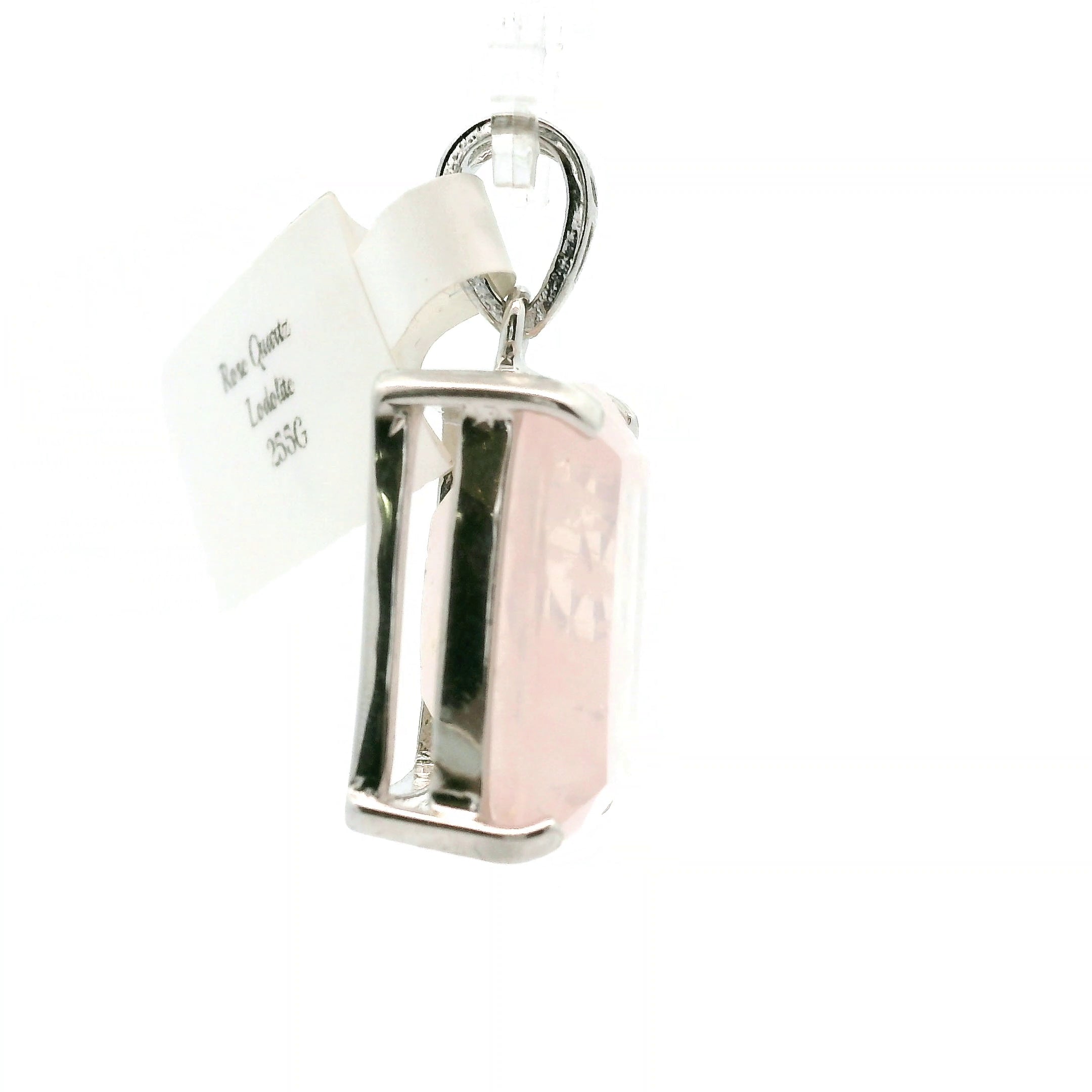 Rose Quartz Lodolite Pendant .925 Silver for Compassion, Emotional Release and Healing