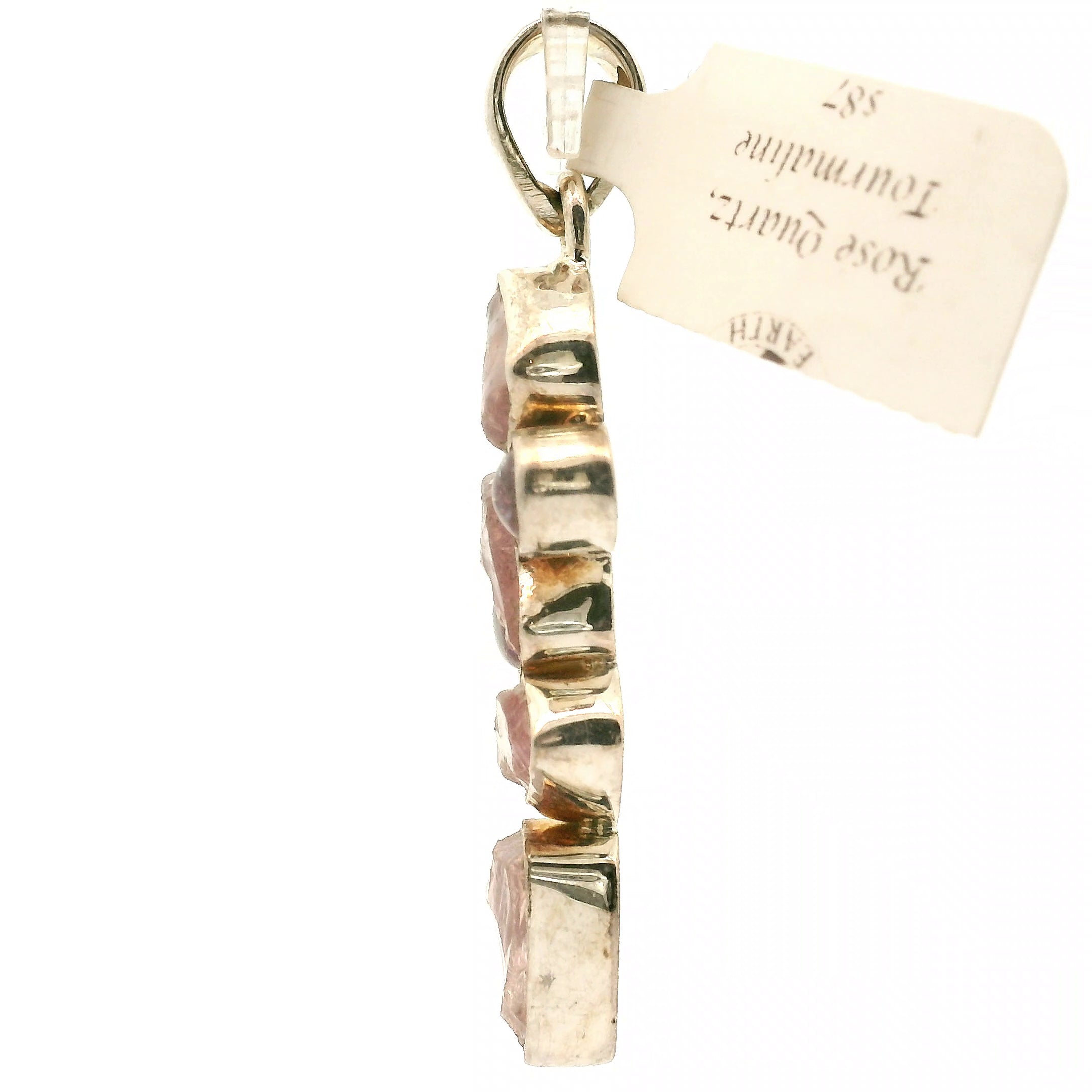 Rose Quartz Multi-Stone Pendant .925 Silver for Compassion, Emotional Release and Healing