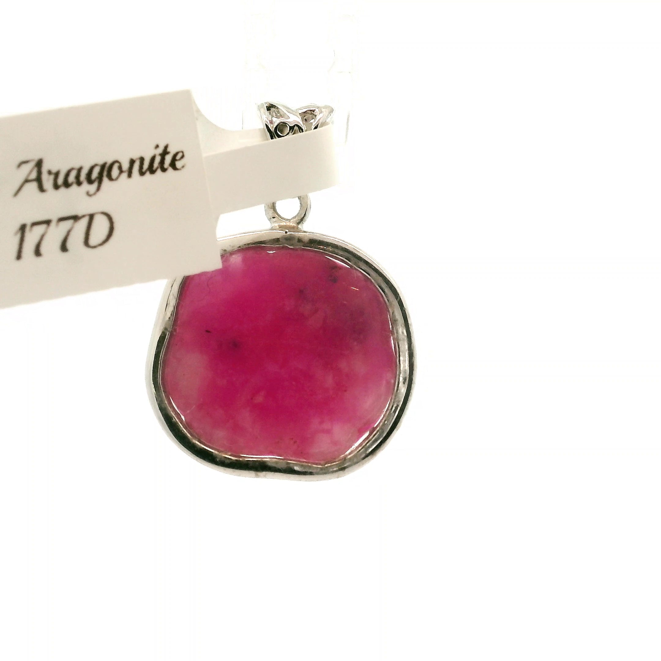 Pink Aragonite Flower Pendant .925 Sterling Silver for Attracting Love, Harmonizing Relationships and Knowing your Worth