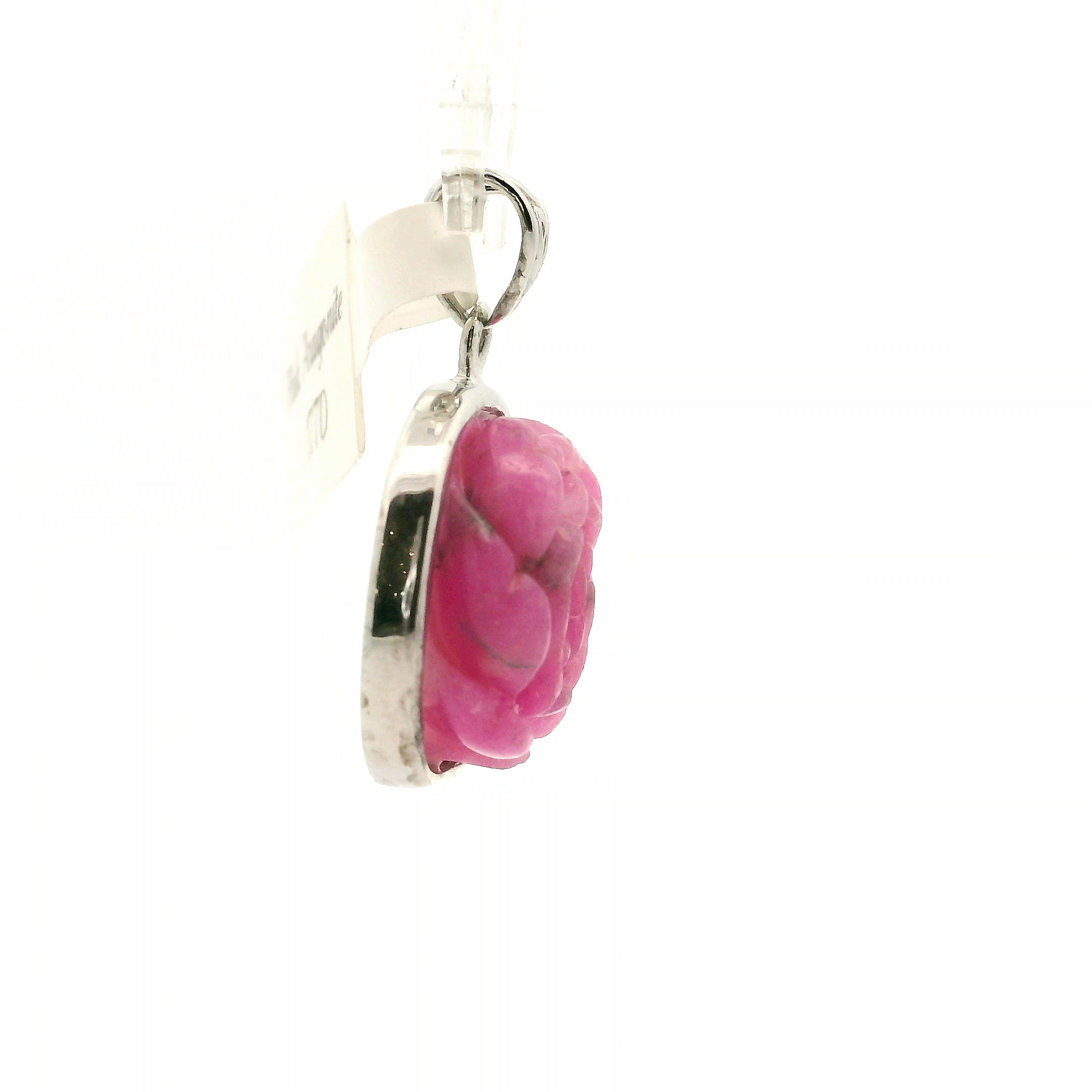 Pink Aragonite Flower Pendant .925 Sterling Silver for Attracting Love, Harmonizing Relationships and Knowing your Worth