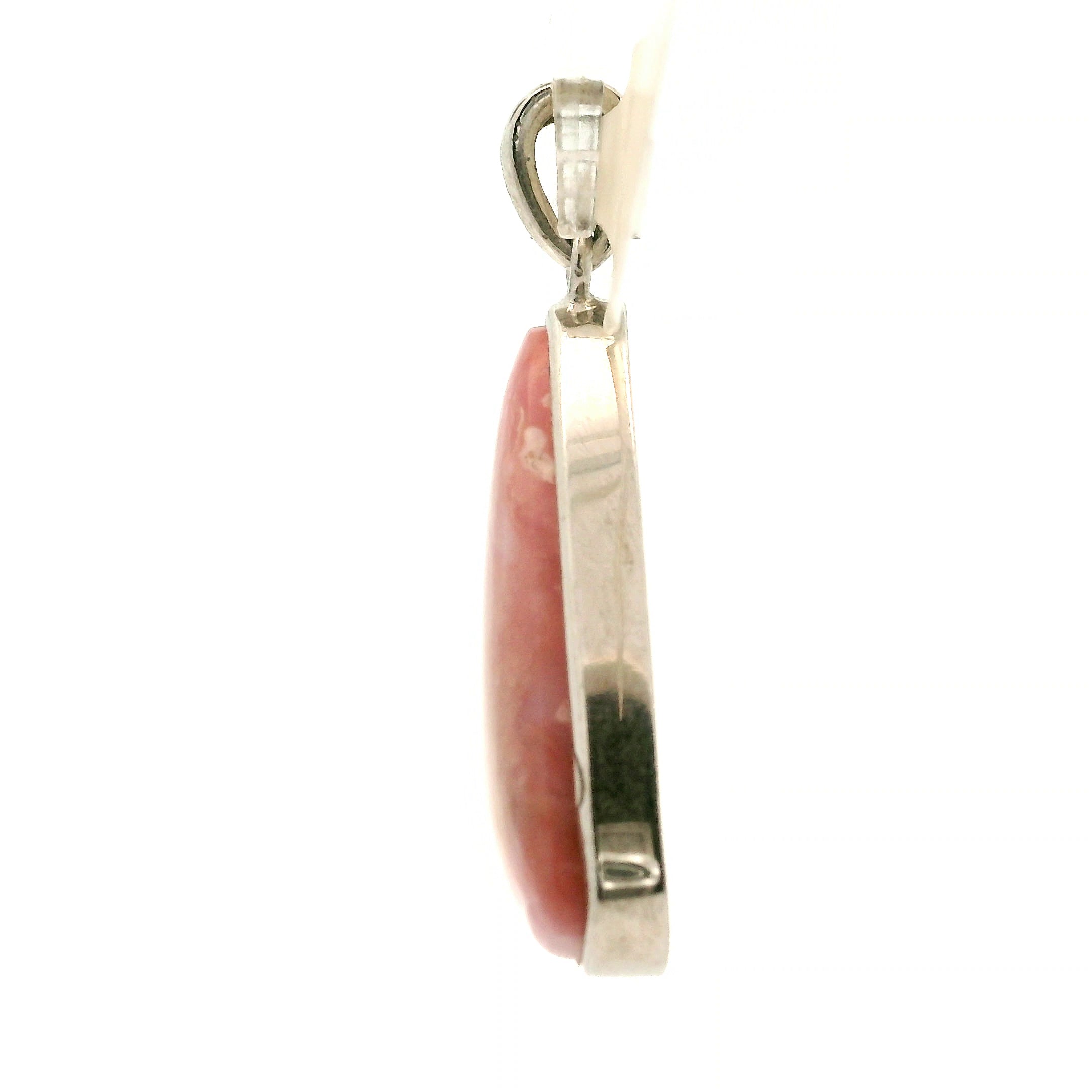 Peruvian Pink Opal Pendant .925 Silver for Love, Romance and Peace