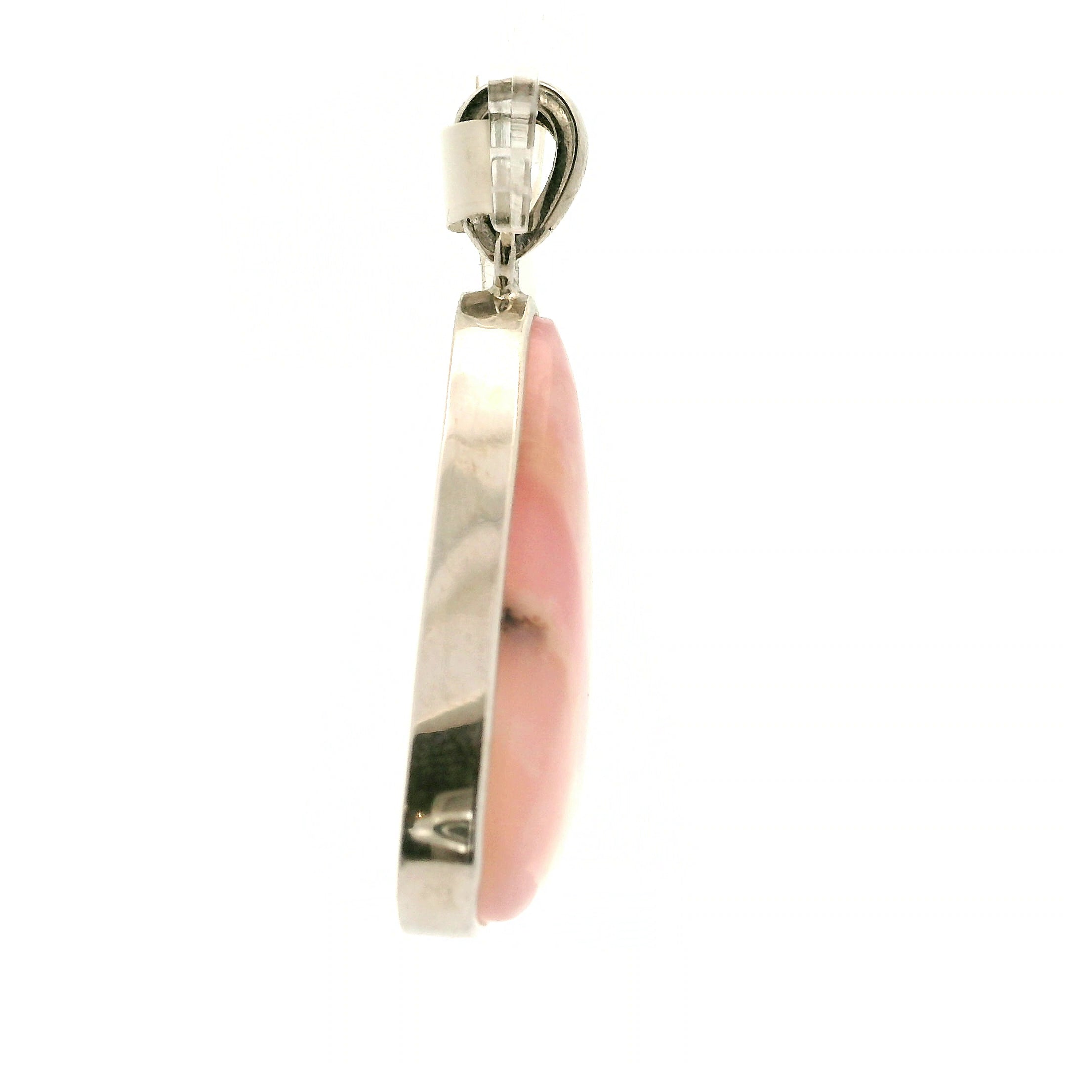 Peruvian Pink Opal Pendant .925 Silver for Love, Romance and Peace