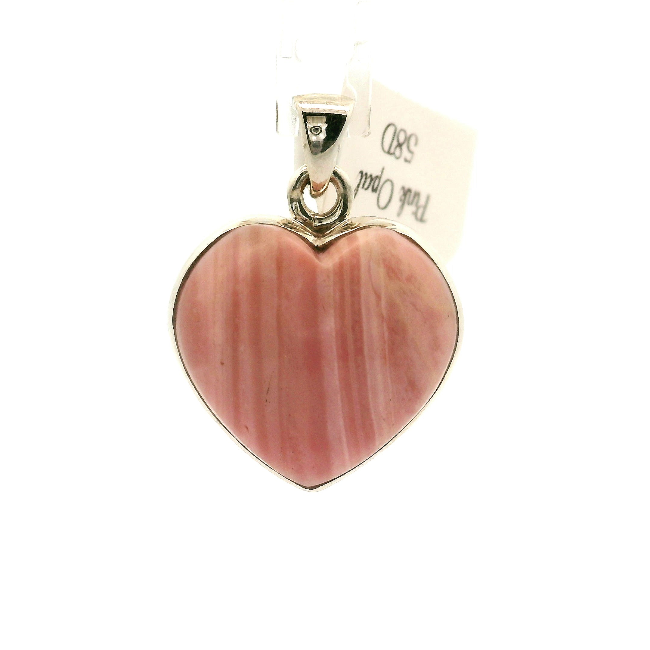 Pink Opal Pendant .925 Silver for Love, Romance and Peace