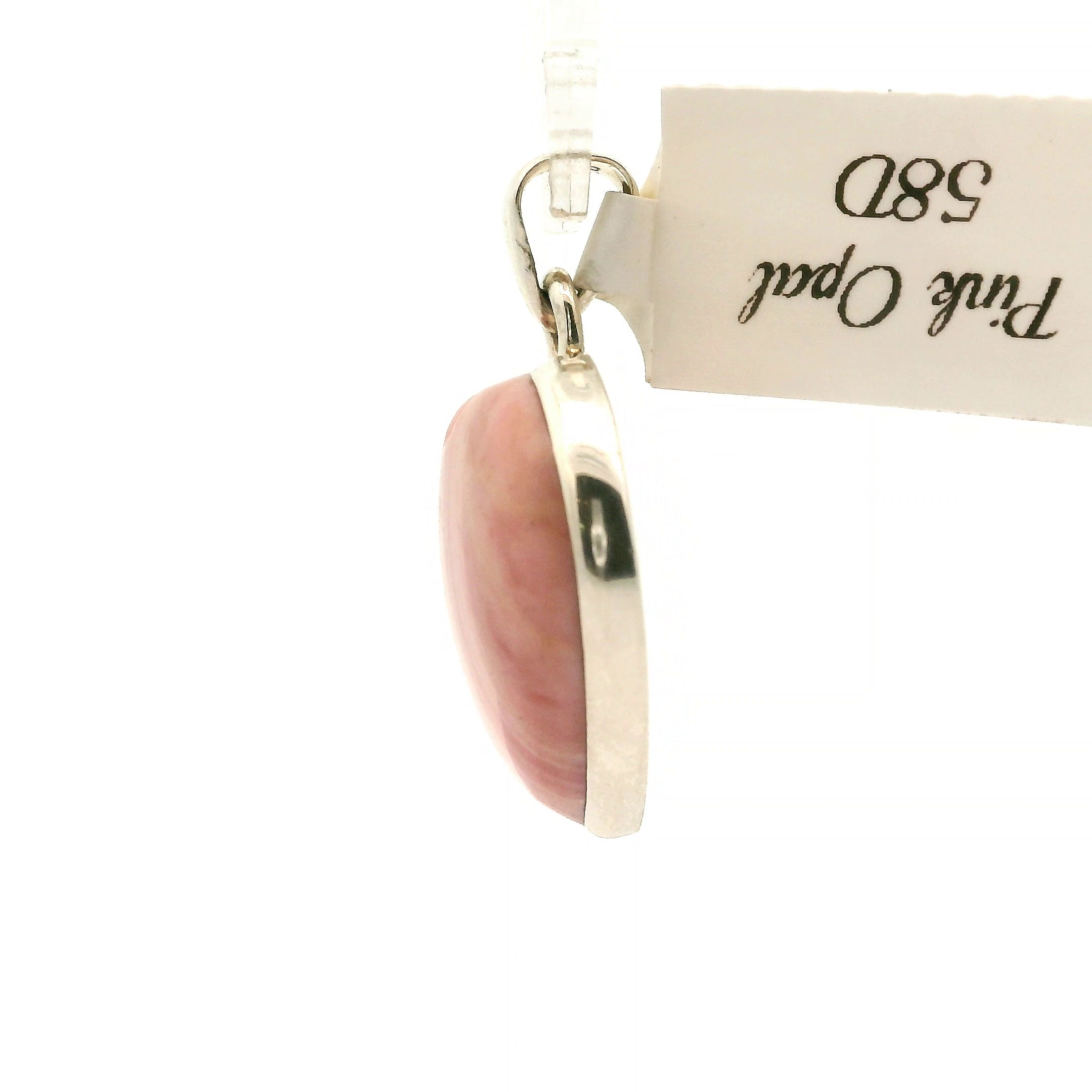 Pink Opal Pendant .925 Silver for Love, Romance and Peace
