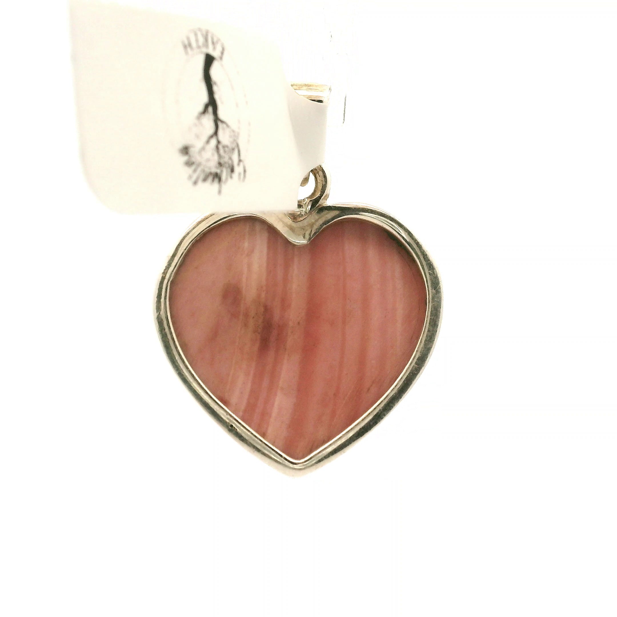 Pink Opal Pendant .925 Silver for Love, Romance and Peace