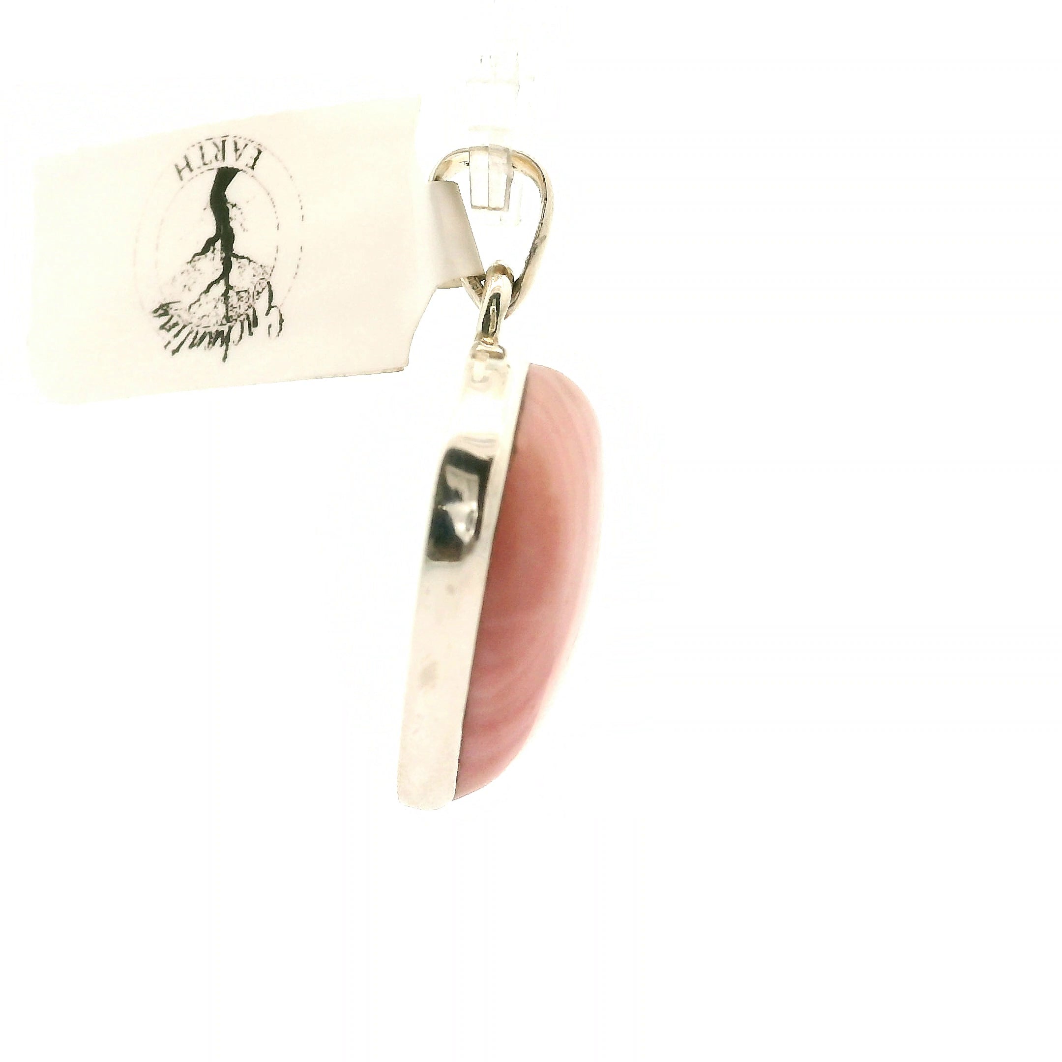 Pink Opal Pendant .925 Silver for Love, Romance and Peace