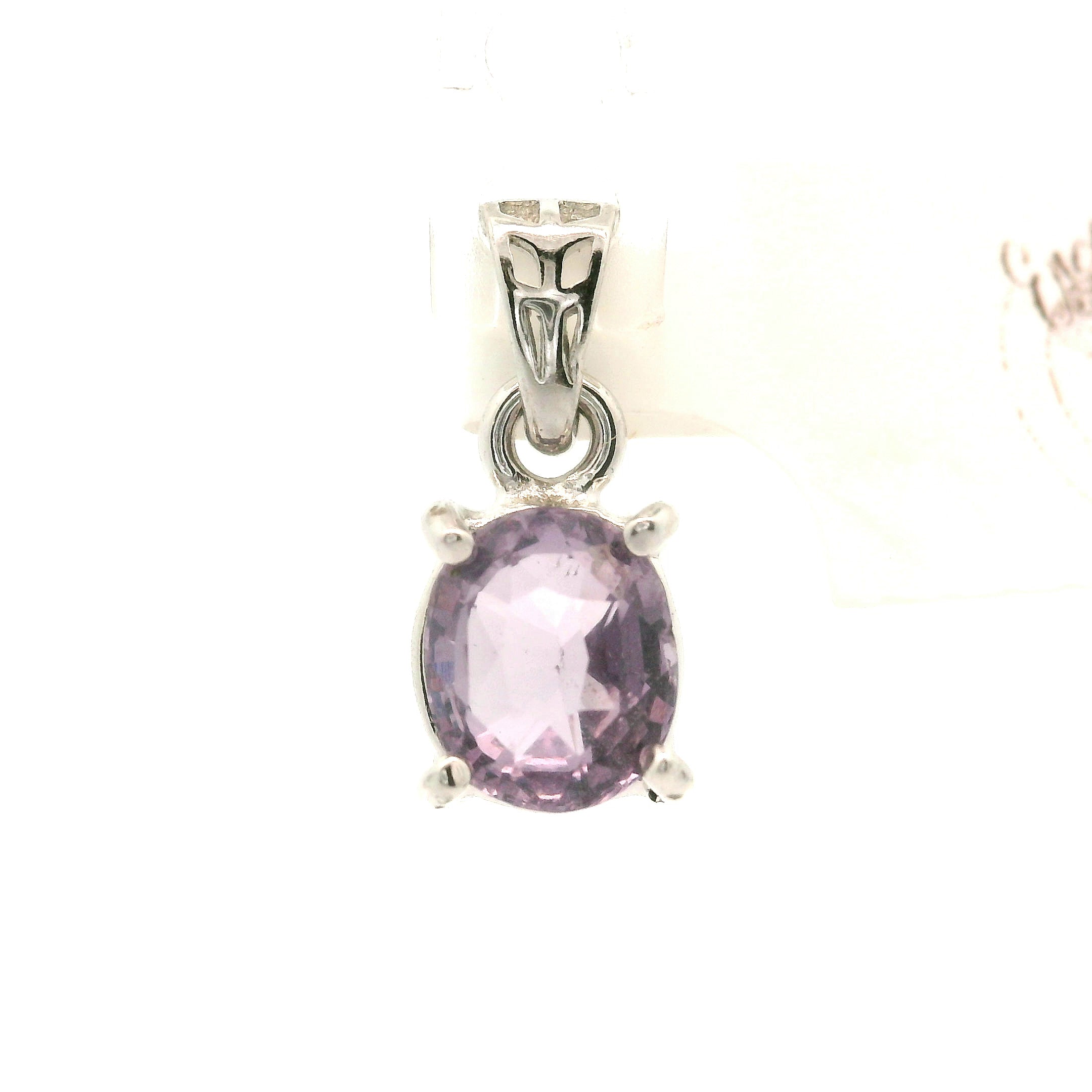 Lavender Spinel Mini Pendant .925 Silver for Spirituality, Mystery, and Imagination