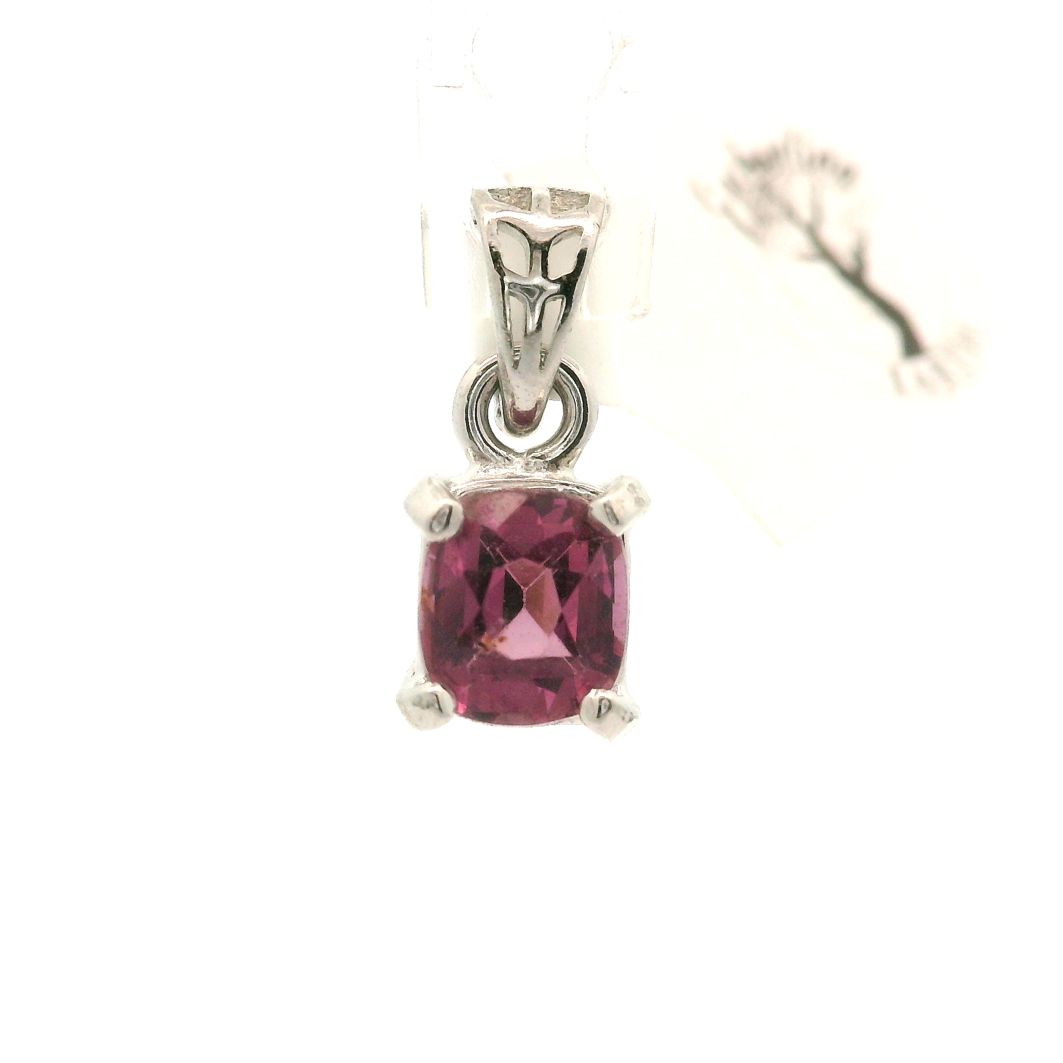 Magenta Spinel Mini Pendant .925 Silver for Love and Harmony