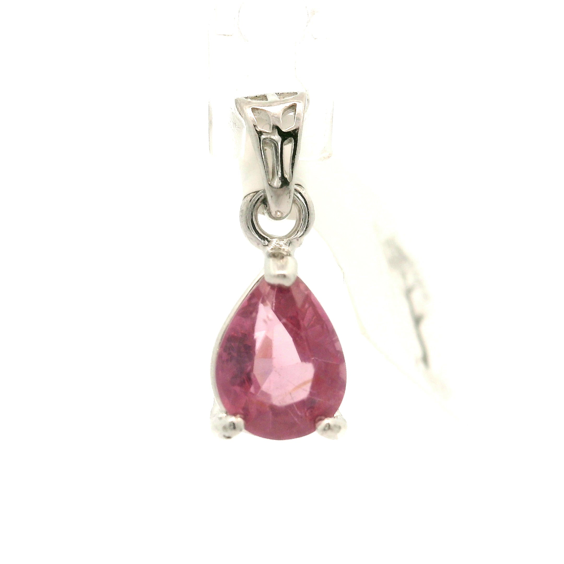 Magenta Spinel Mini Pendant .925 Silver for Love and Harmony