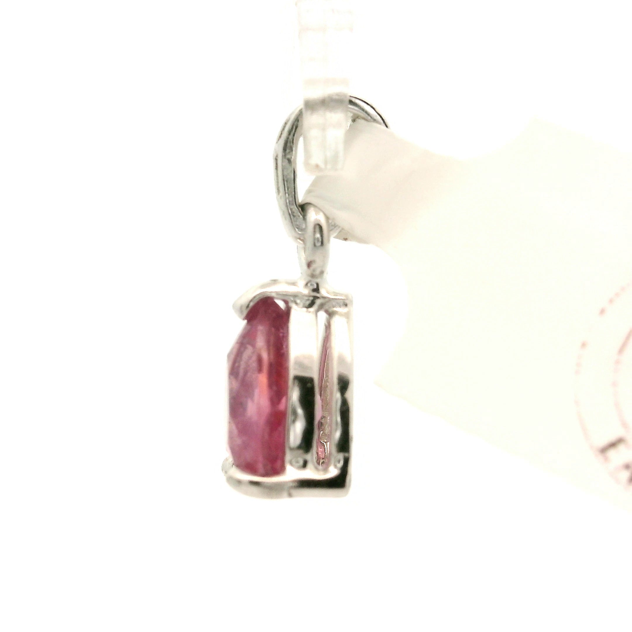 Magenta Spinel Mini Pendant .925 Silver for Love and Harmony