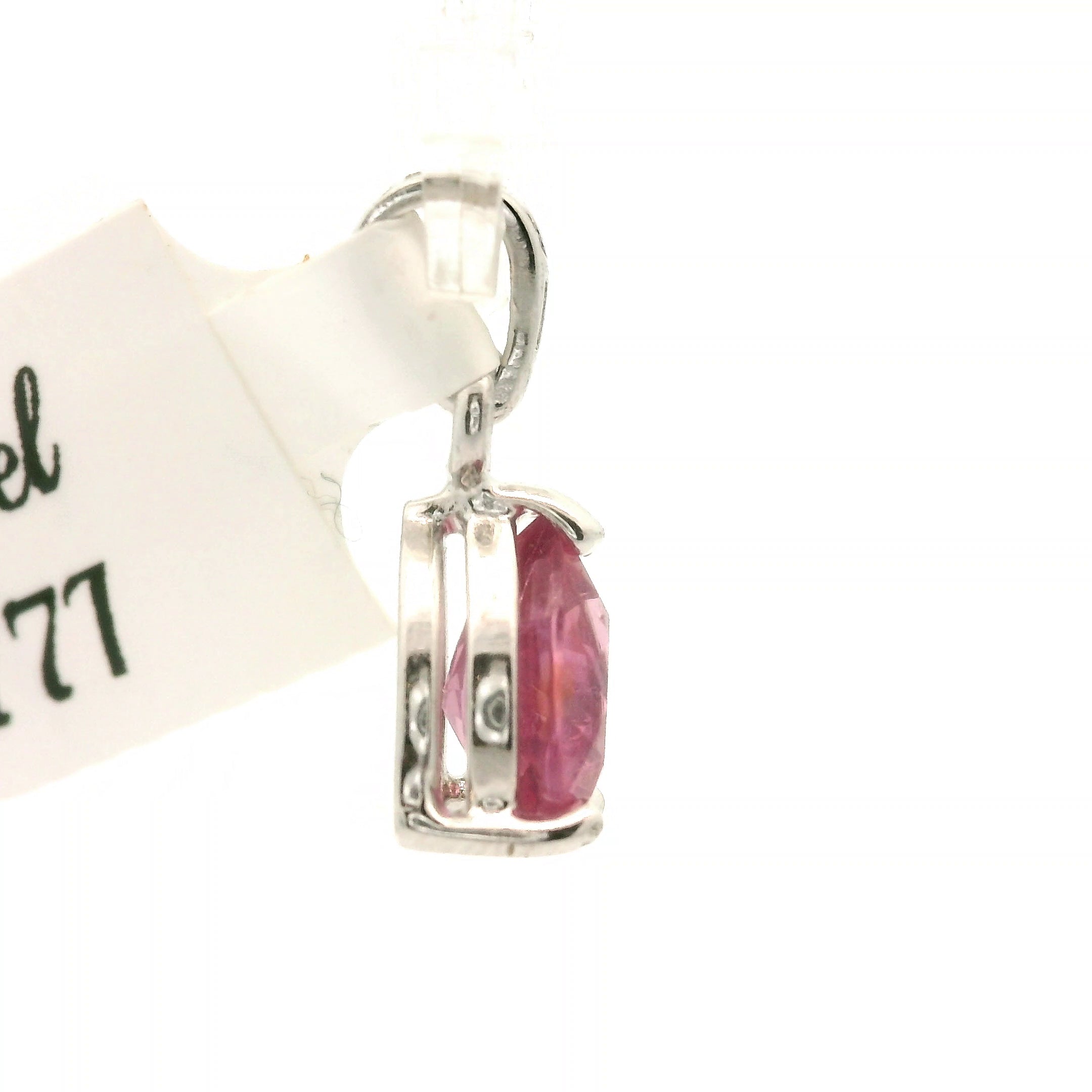Magenta Spinel Mini Pendant .925 Silver for Love and Harmony