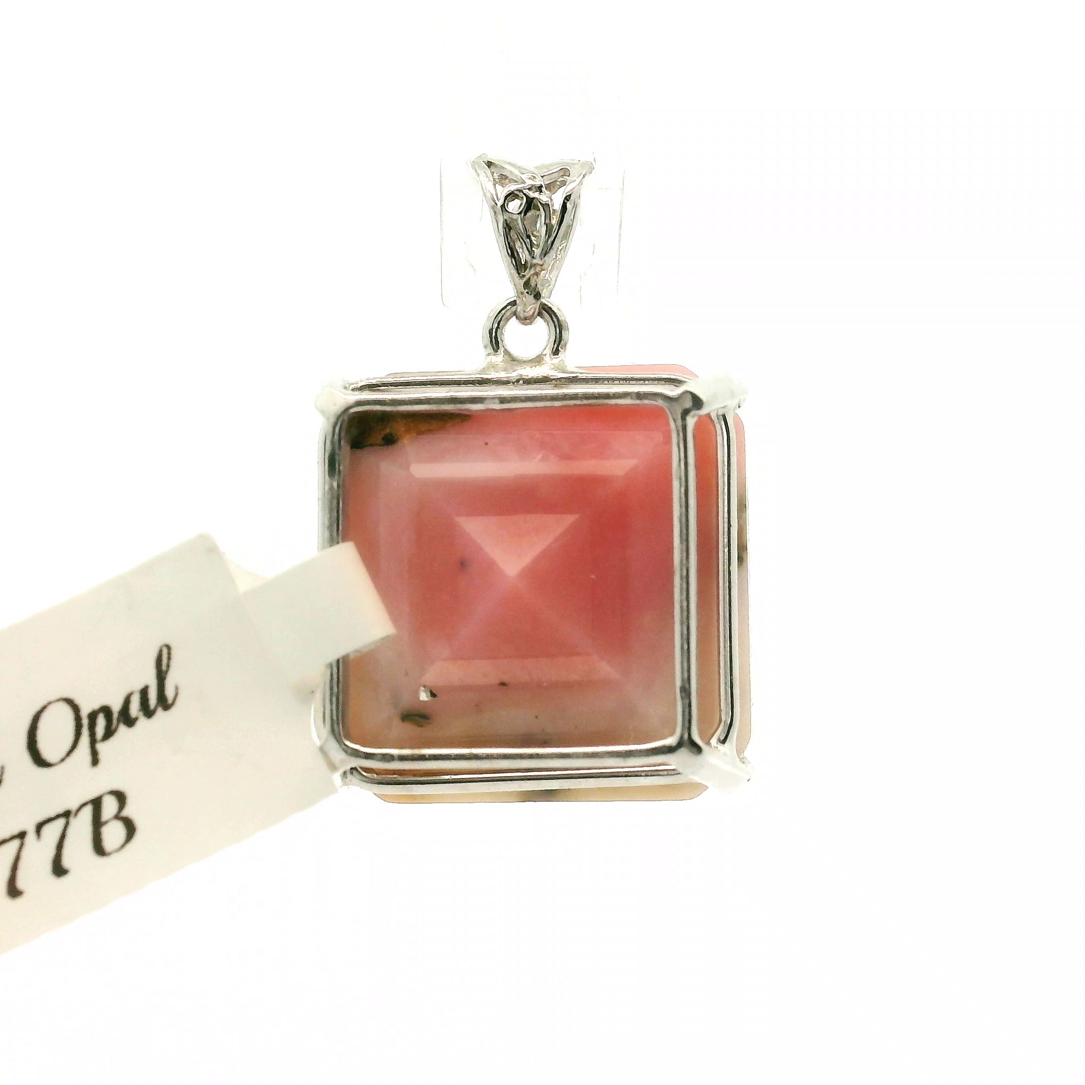 Pink Opal Pendant .925 Silver for Peace, Tranquility and Emotional Healing