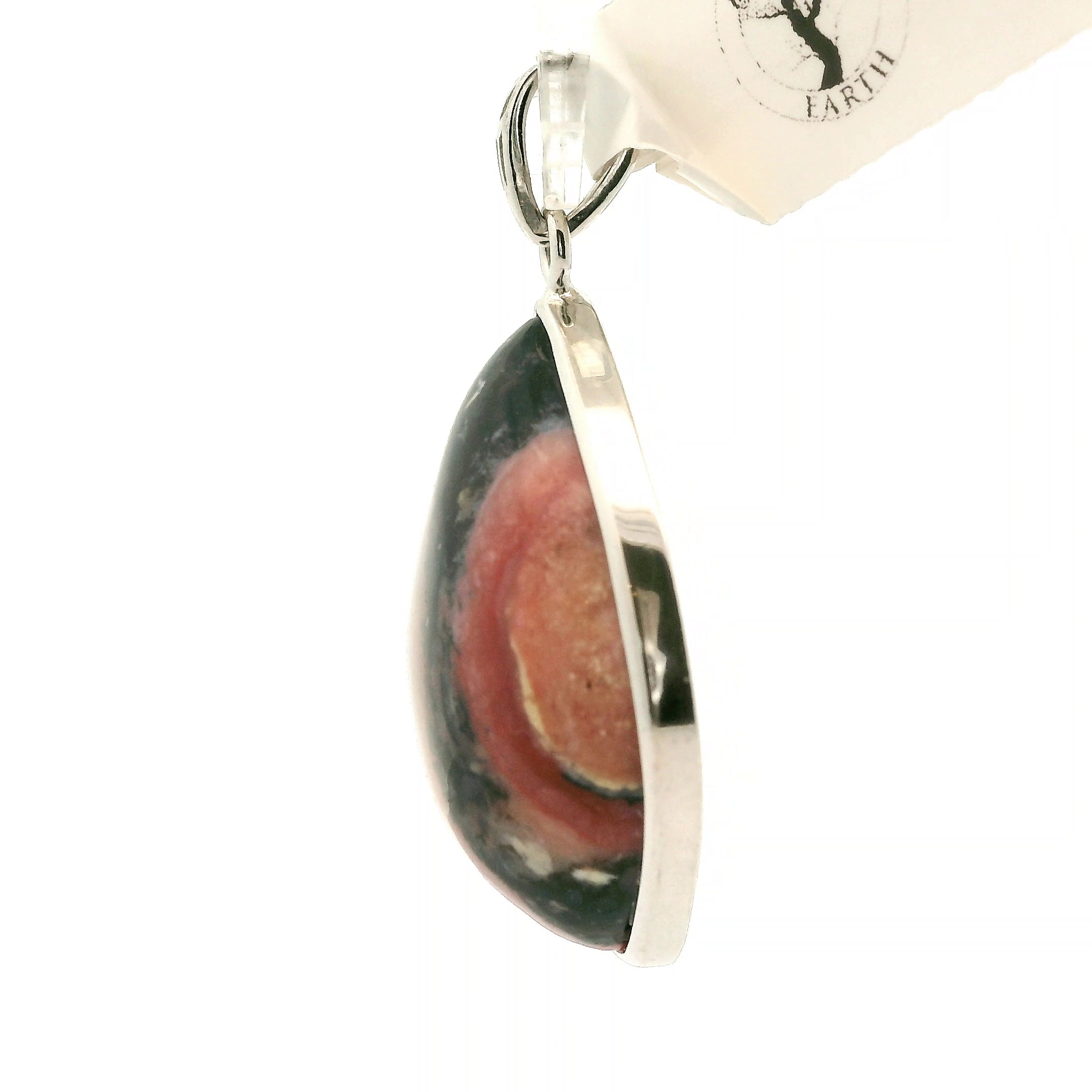 Pink Opal Pendant .925 Silver for Emotional Healing and Tranquility