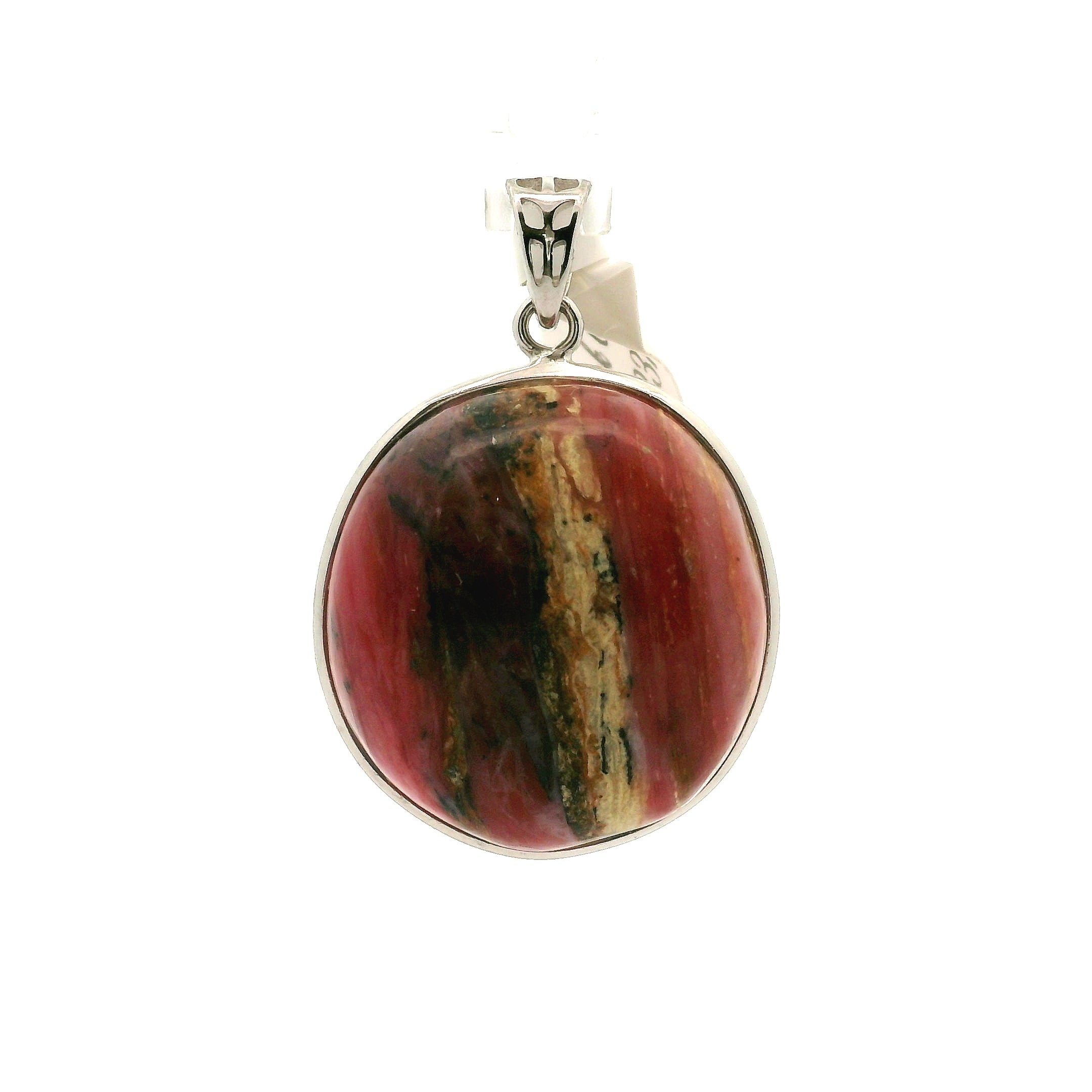 Pink Opal Pendant .925 Silver for Emotional Healing and Tranquility