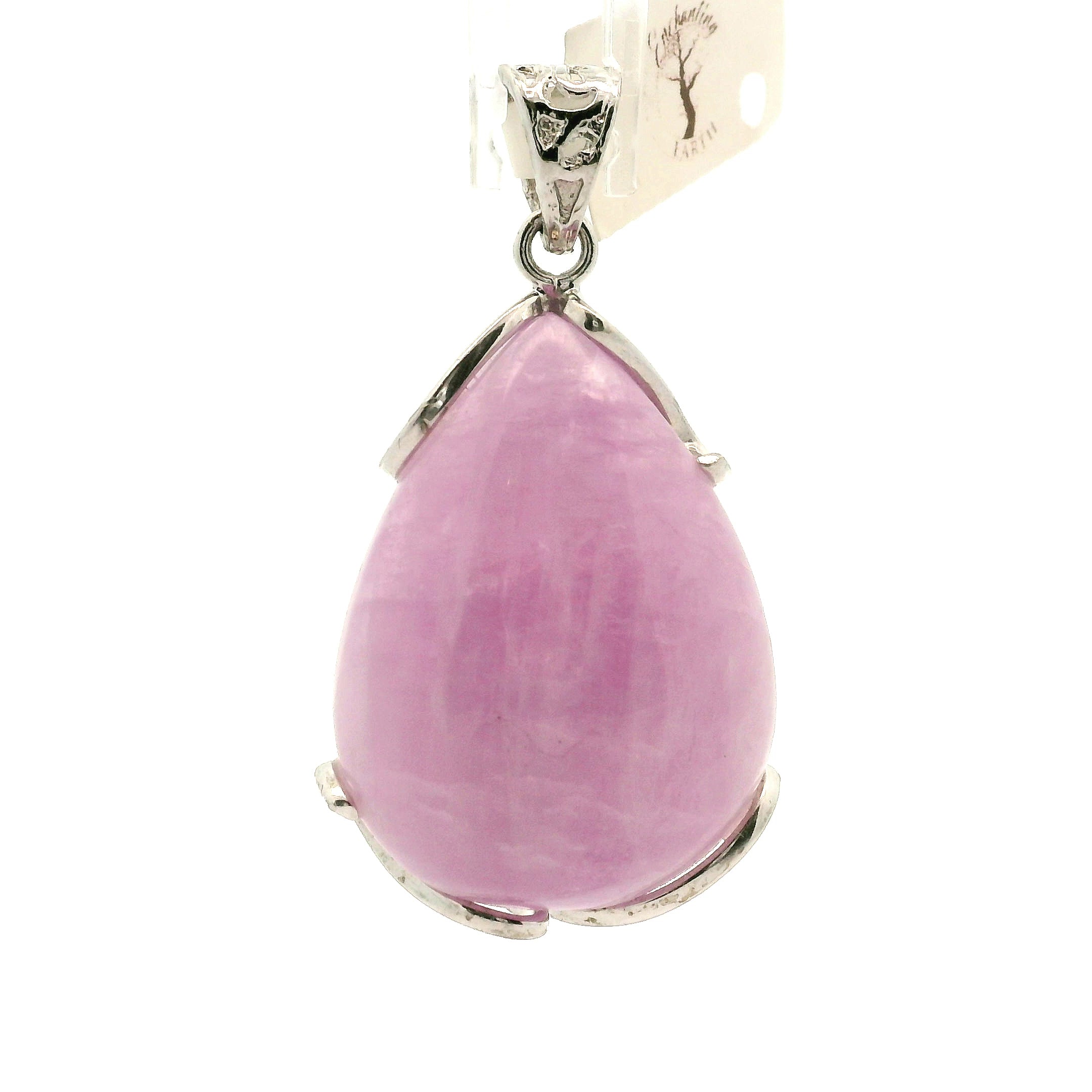 Kunzite Pendant .925 Silver for Opening Your Heart to Love, Emotional and Family Healing