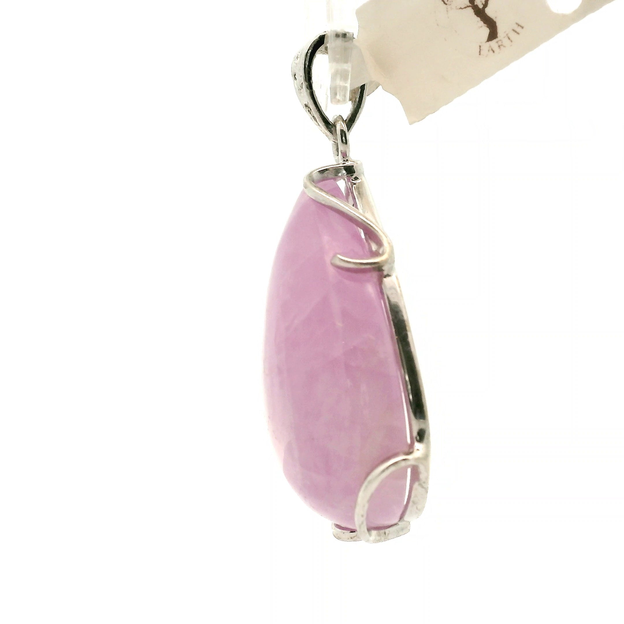 Kunzite Pendant .925 Silver for Opening Your Heart to Love, Emotional and Family Healing
