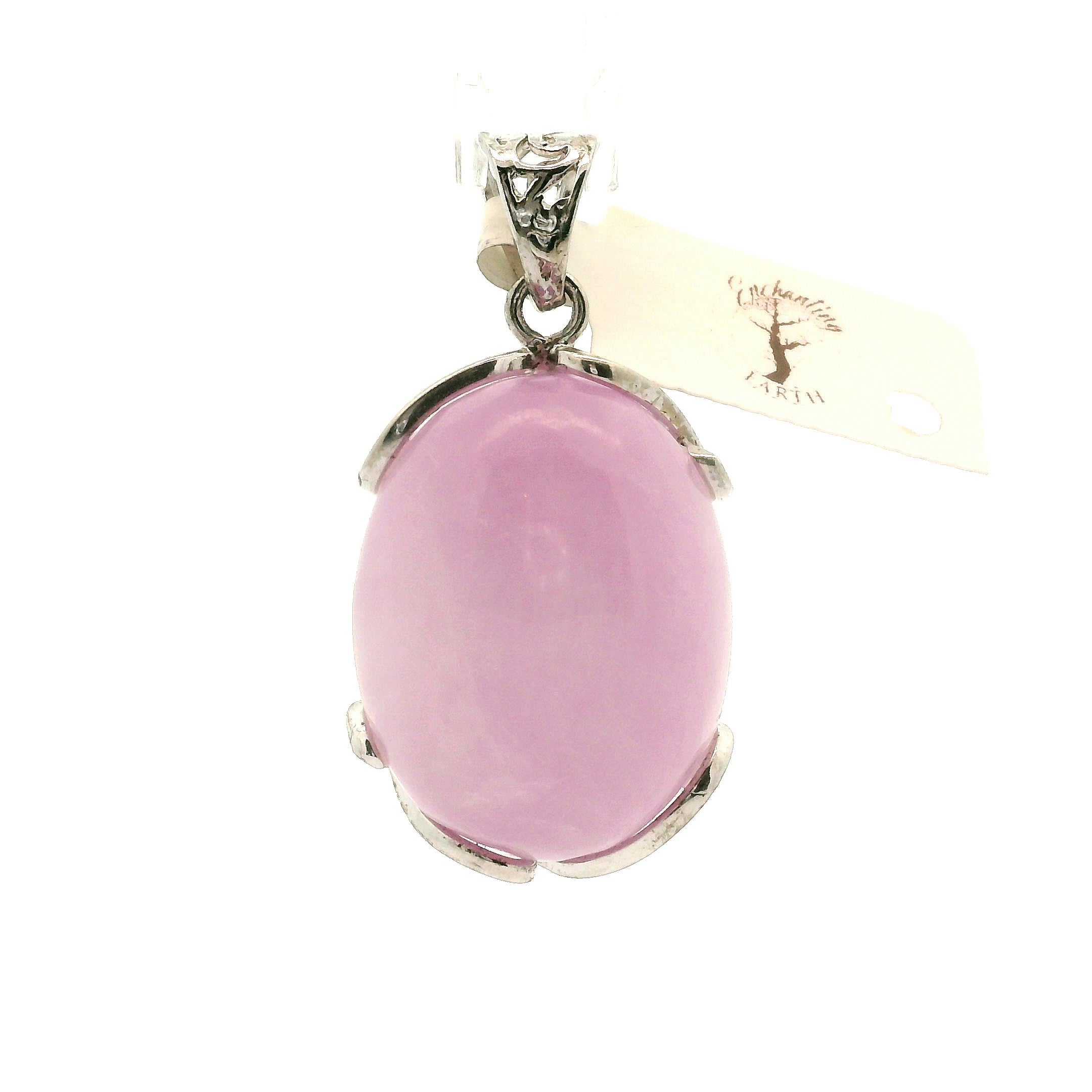 Kunzite Pendant .925 Silver for Opening Your Heart to Love, Emotional and Family Healing