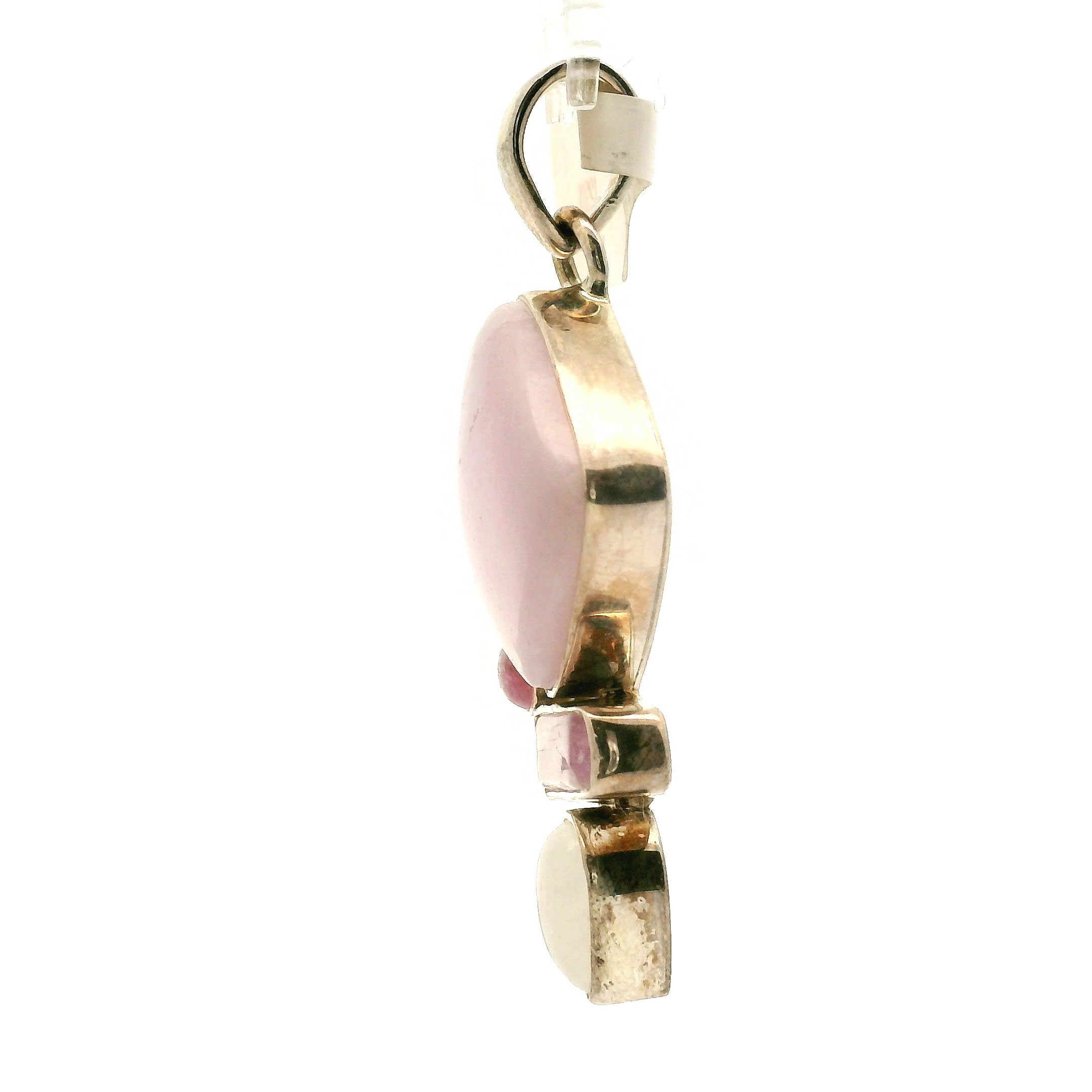 Kunzite Multi-Stone Pendant .925 Silver for Opening Your Heart to Love, Emotional and Family Healing