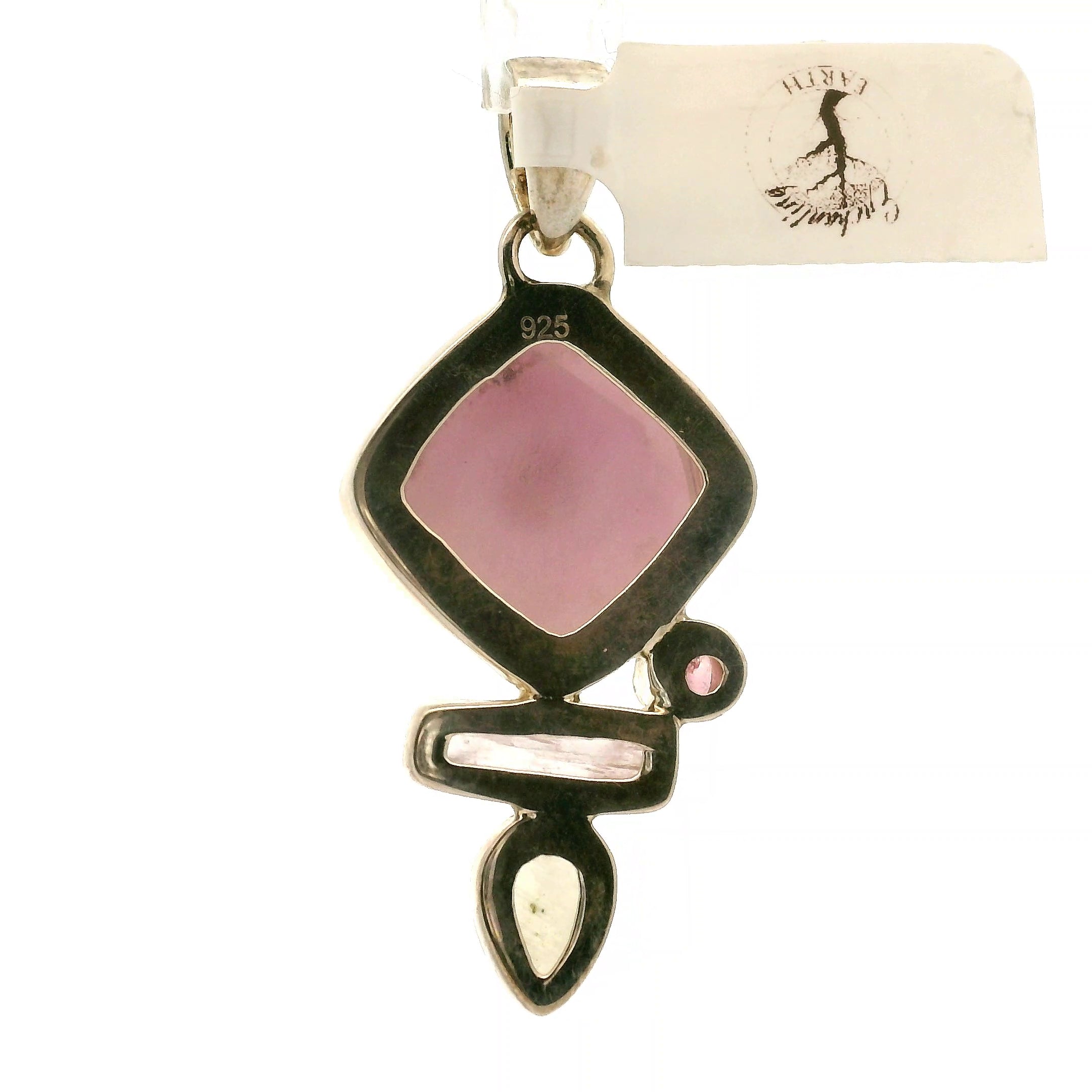 Kunzite Multi-Stone Pendant .925 Silver for Opening Your Heart to Love, Emotional and Family Healing