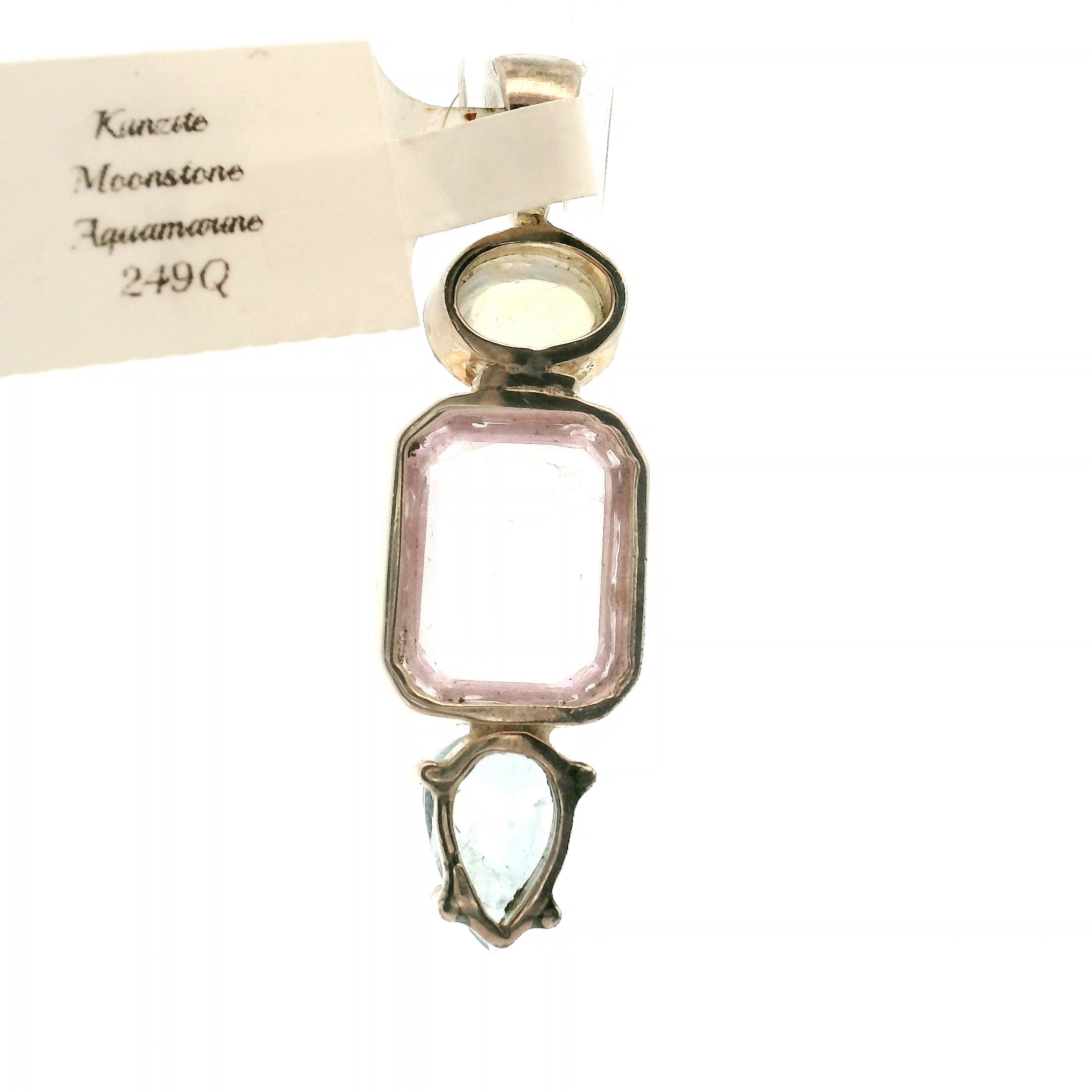 Kunzite Multi-Stone Pendant .925 Silver for Opening Your Heart to Love, Emotional and Family Healing