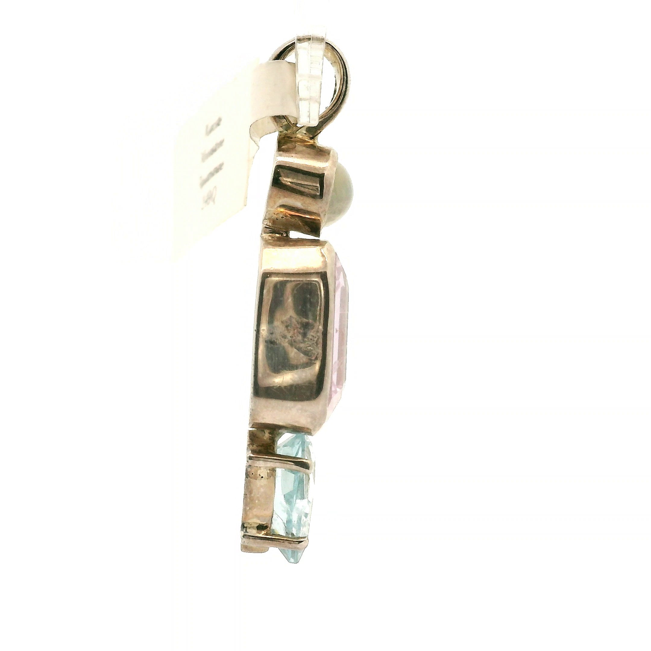 Kunzite Multi-Stone Pendant .925 Silver for Opening Your Heart to Love, Emotional and Family Healing