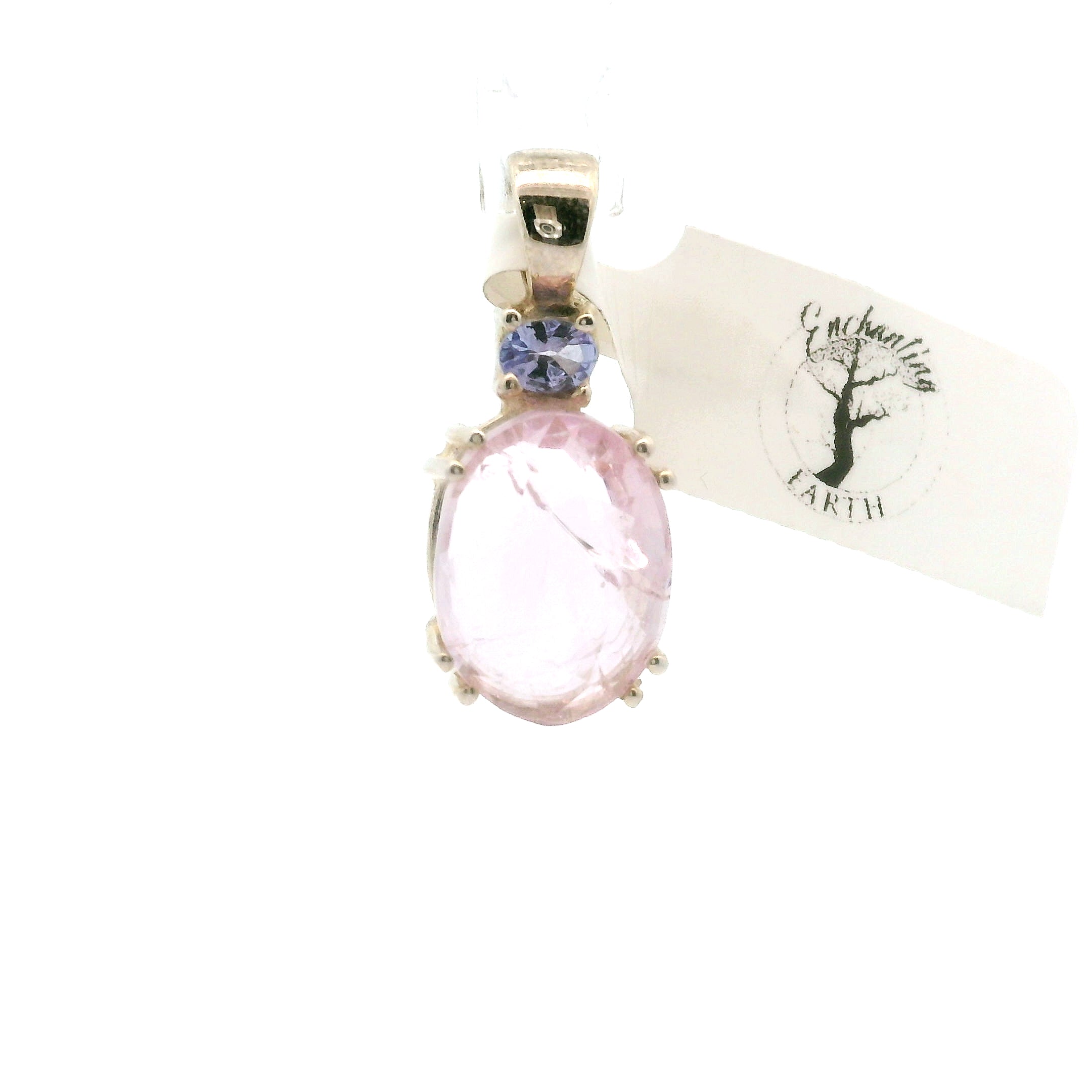 Kunzite Multi-Stone Pendant .925 Silver for Opening Your Heart to Love, Emotional and Family Healing