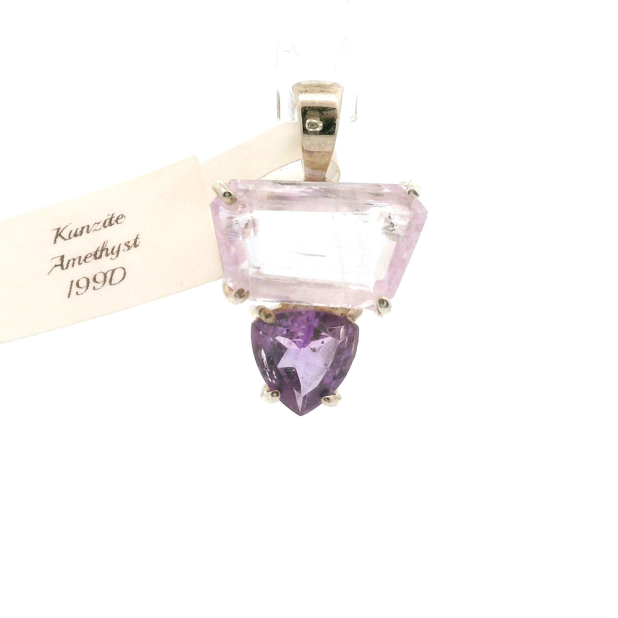 Kunzite Multi-Stone Pendant .925 Silver for Opening Your Heart to Love, Emotional and Family Healing