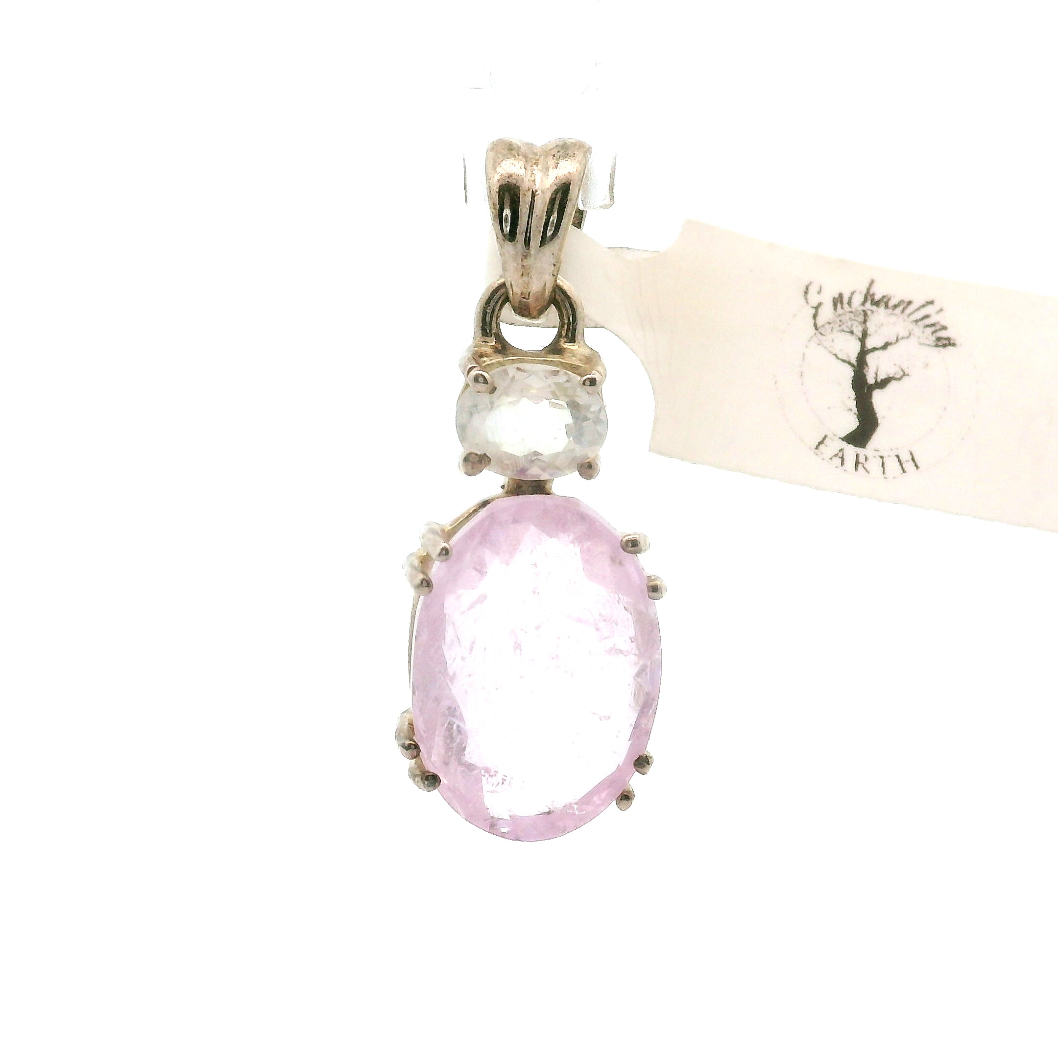 Kunzite Multi-Stone Pendant .925 Silver for Opening Your Heart to Love, Emotional and Family Healing