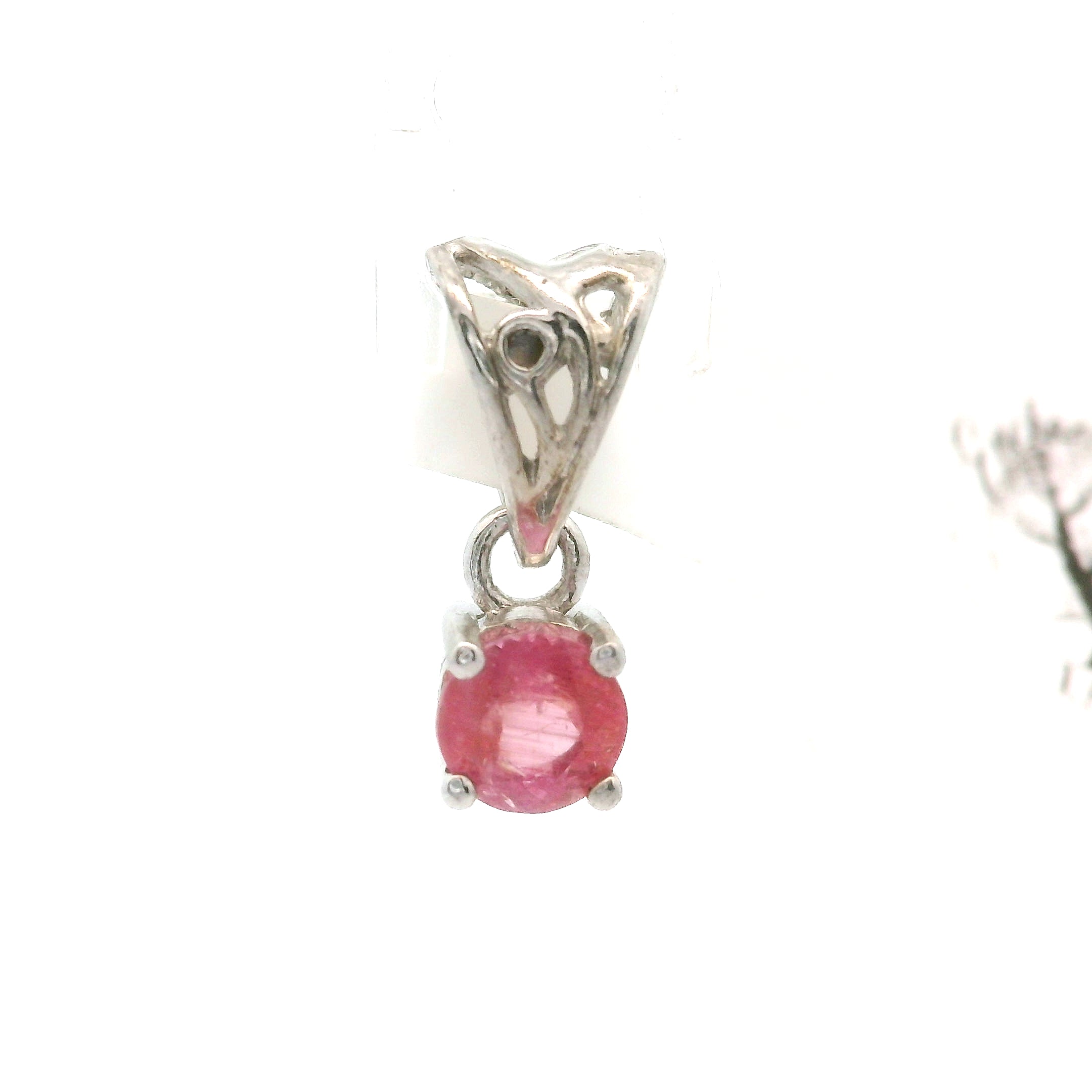 Pezzottaite Mini Pendant 925 Silver for Joy, Love and Empowerment