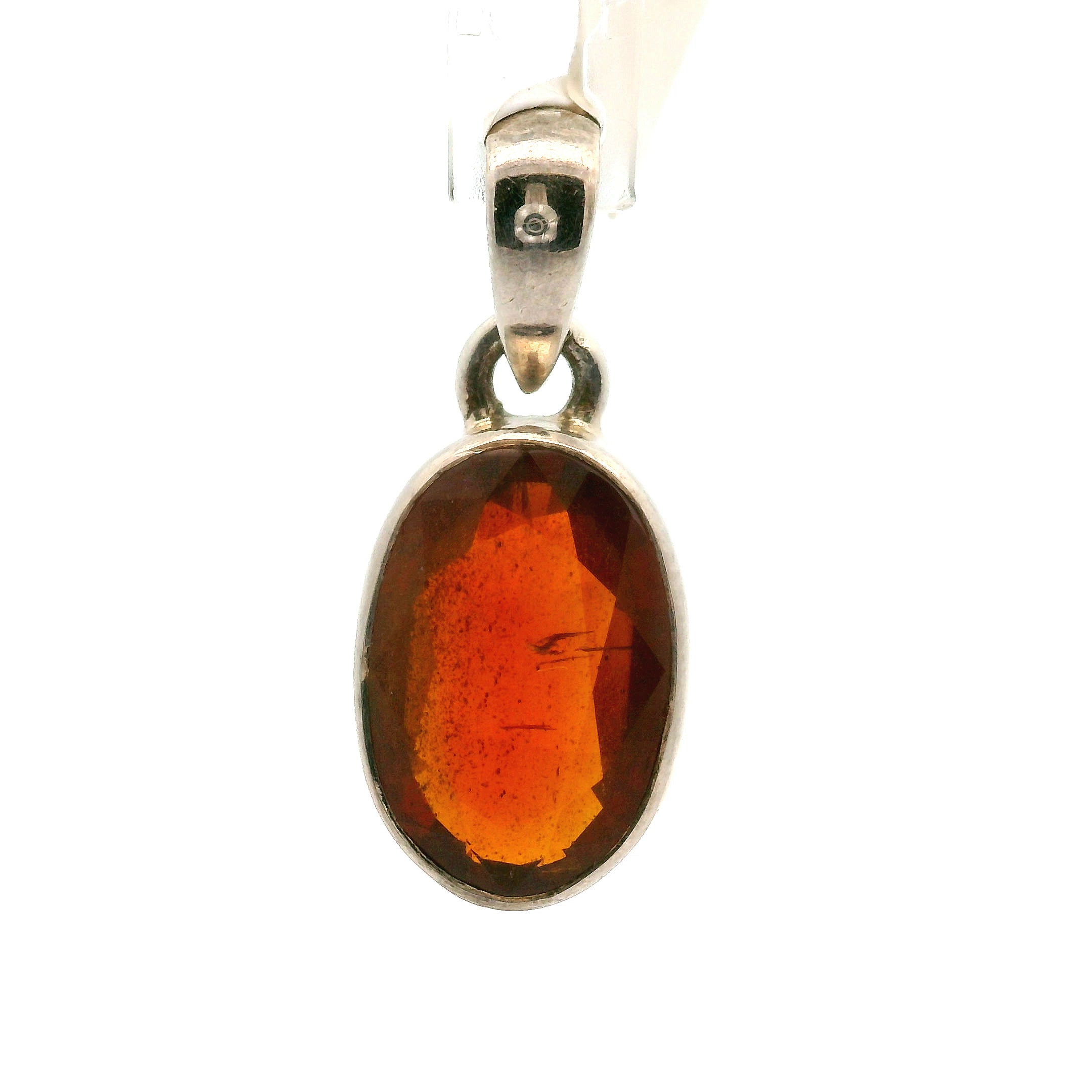 Orange Kyanite Pendant .925 Silver for Meditation and Energetic Cleansing