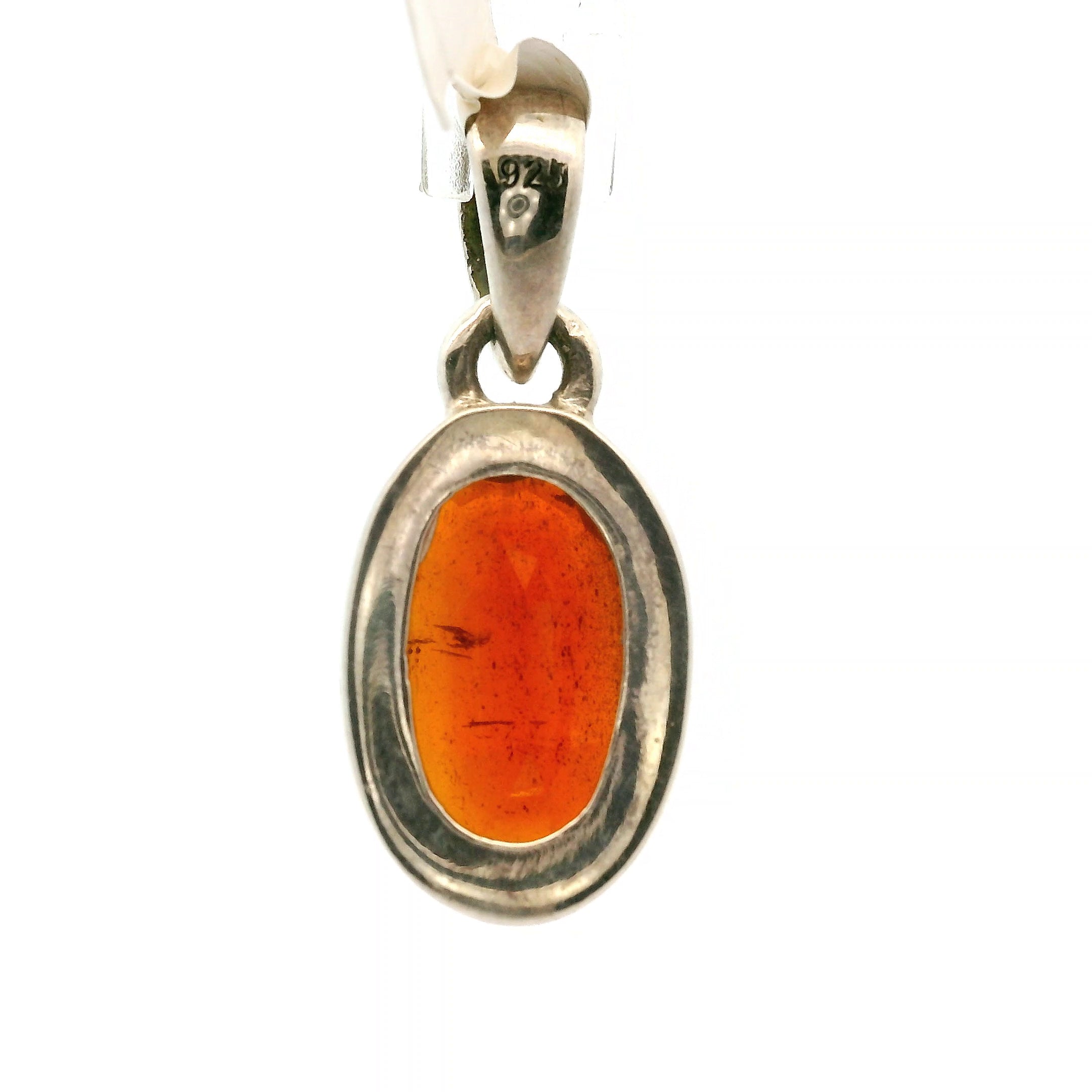 Orange Kyanite Pendant .925 Silver for Meditation and Energetic Cleansing