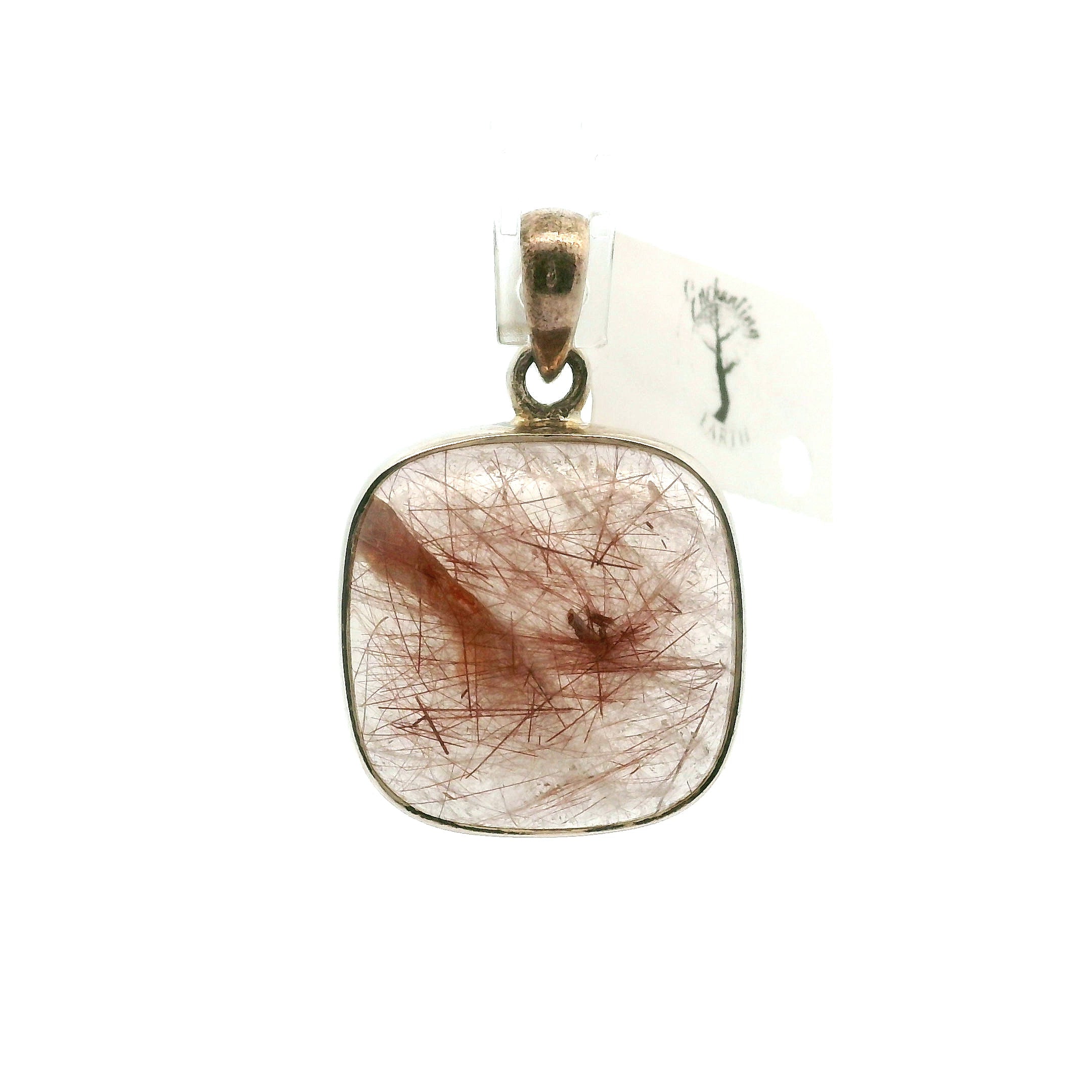 Copper Rutile Pendant .925 Silver for Accelerating Intentions and Manifesting