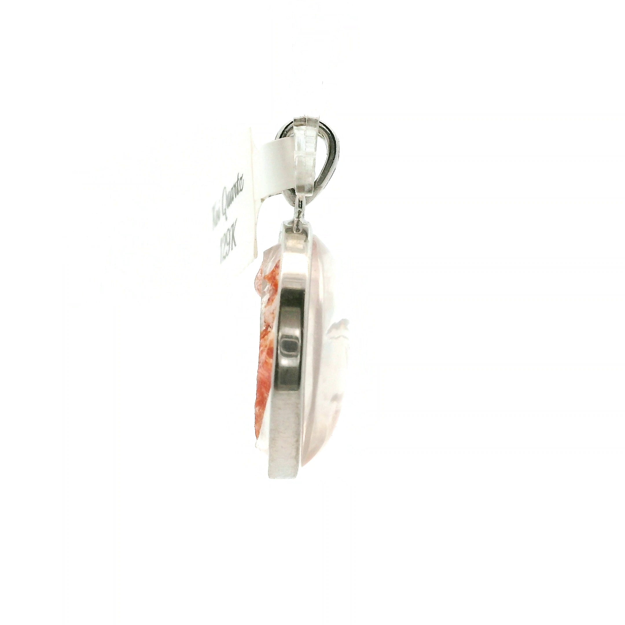 Koi Quartz Pendant .925 Sterling Silver for Spiritual Transformation