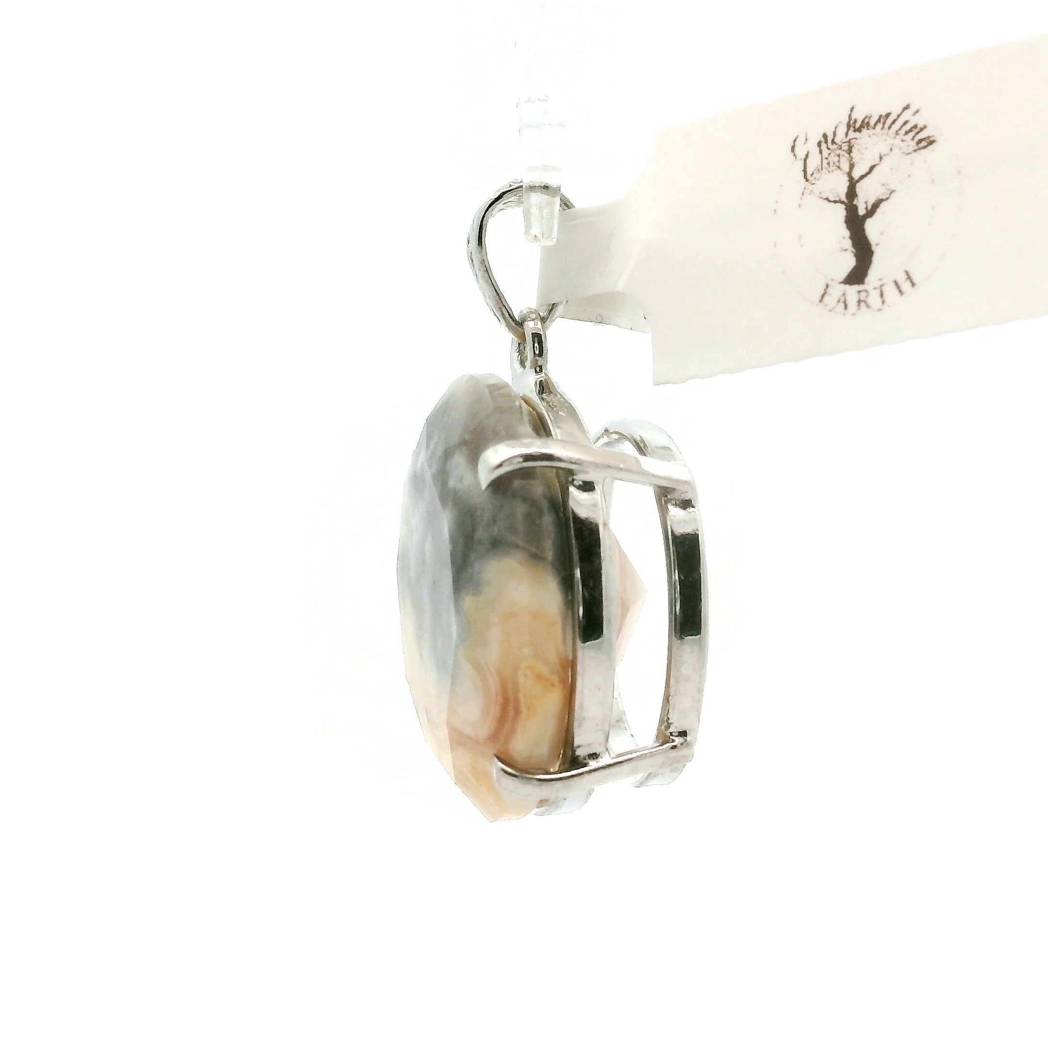Crazy Lace Agate Pendants in .925 Silver for Promoting Creativity, Hope, New Ideas & Positivity