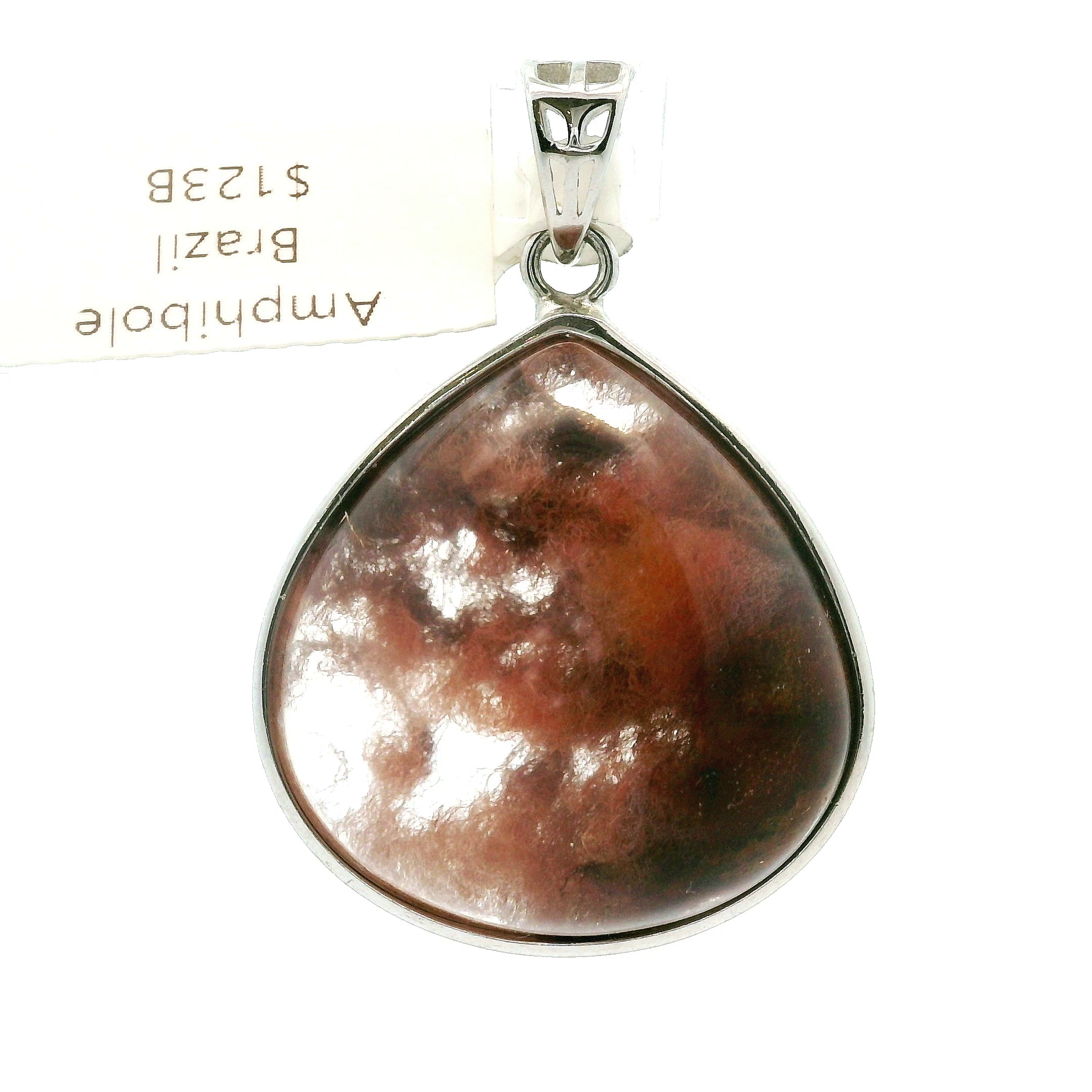 Amphibole Quartz Pendant .925 Sterling Silver for Angelic Connection, Lucid Dreaming and Protection
