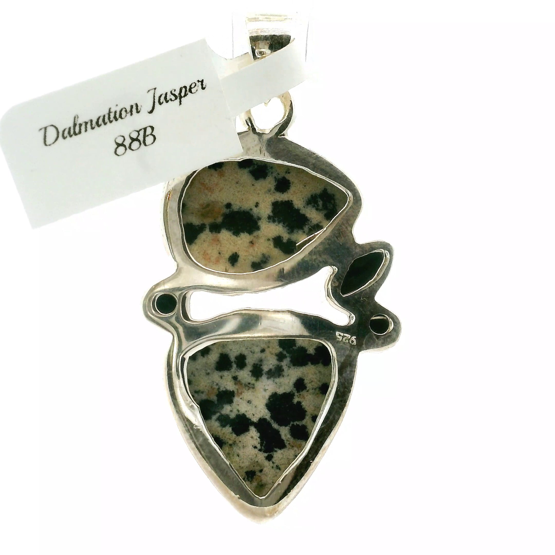 Dalmatian Jasper Multi-Stone Pendant in .925 Silver for Strength and Grounding