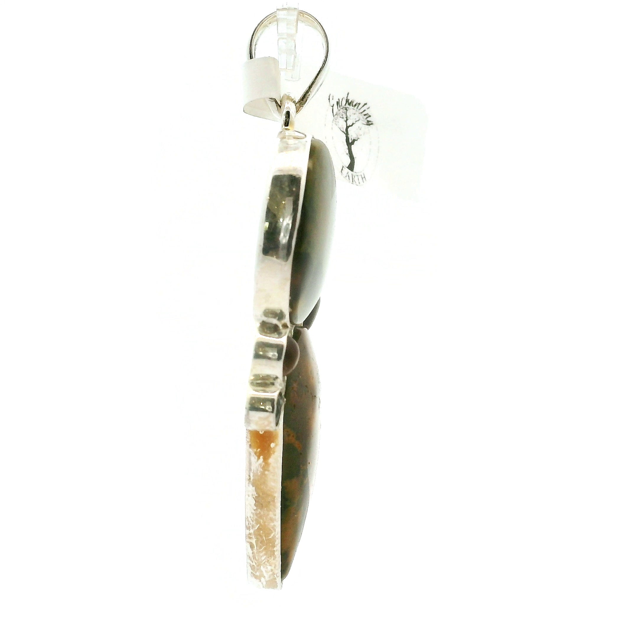 Rainforest Jasper Multi-Stone Pendant in .925 Silver for Strength and Grounding