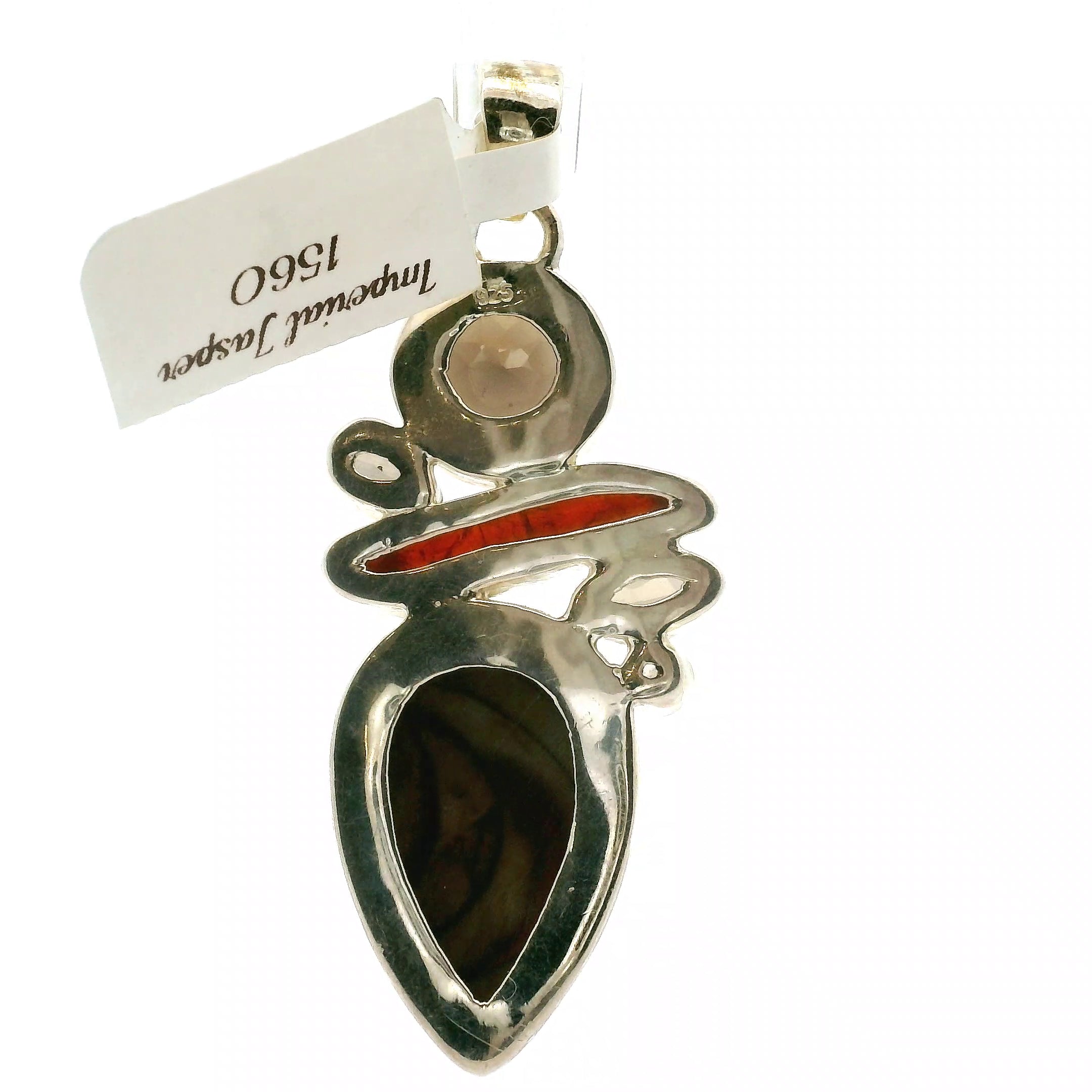Imperial Jasper Multi-Stone Pendant in .925 Silver for Strength and Grounding