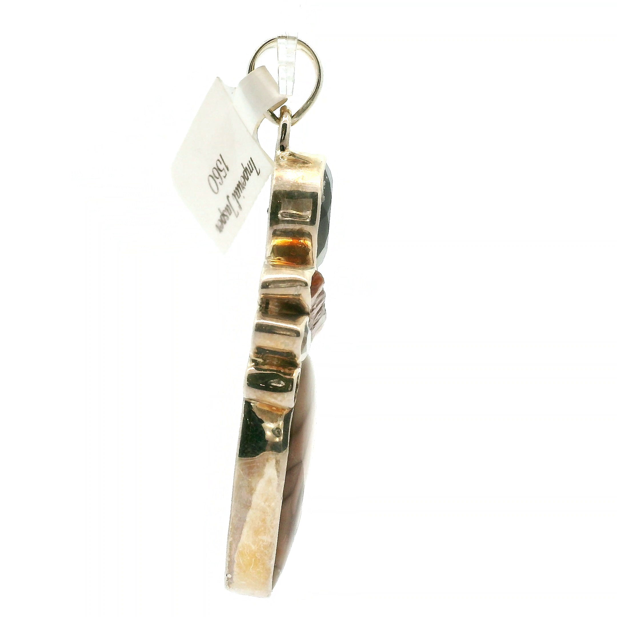 Imperial Jasper Multi-Stone Pendant in .925 Silver for Strength and Grounding