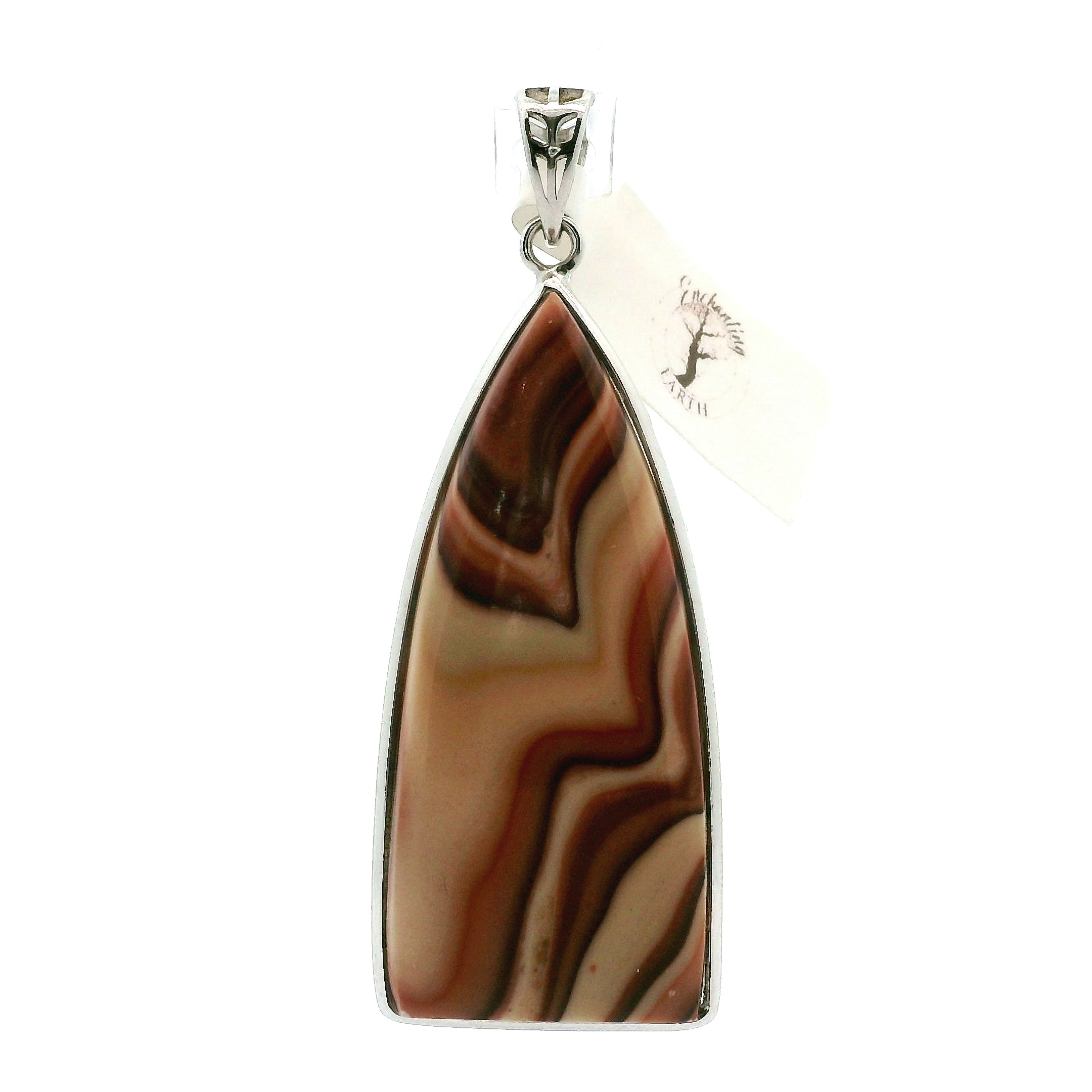 Wave Dolomite Pendant in .925 Silver for Patience, Grounding and Balance