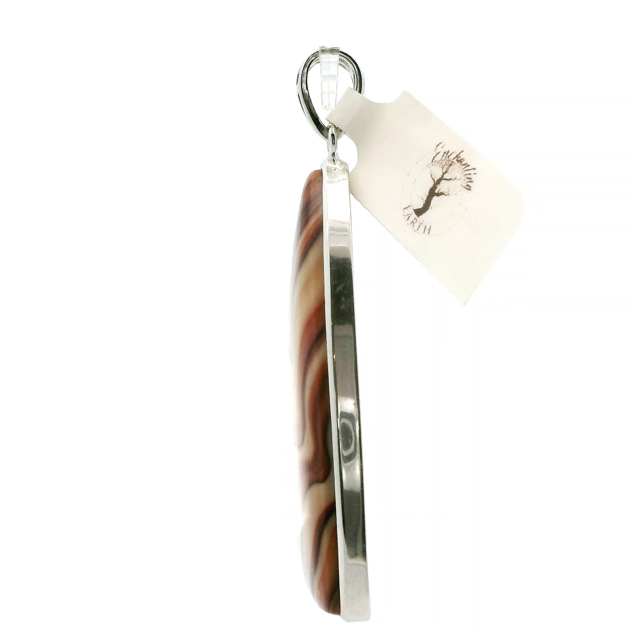 Wave Dolomite Pendant in .925 Silver for Patience, Grounding and Balance