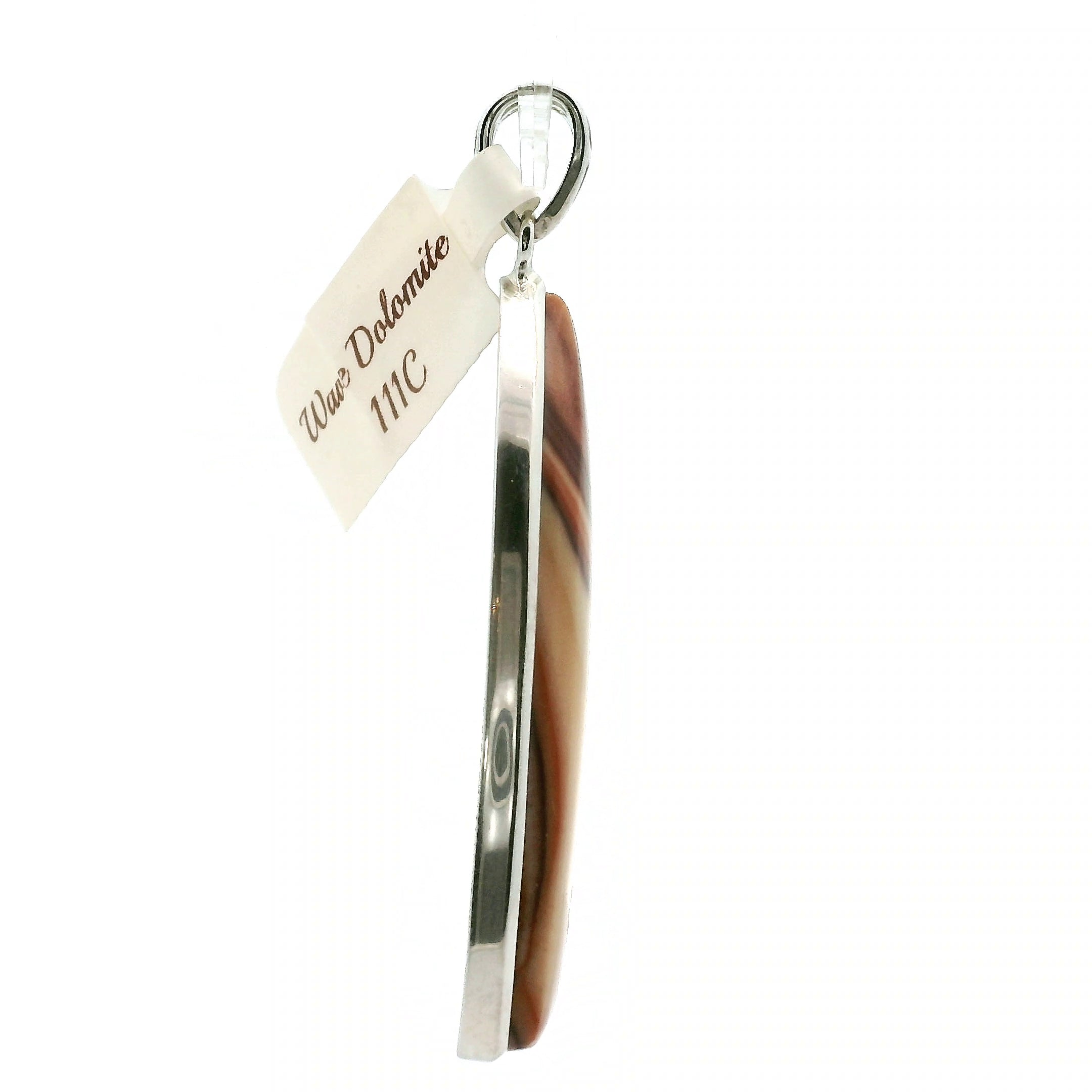 Wave Dolomite Pendant in .925 Silver for Patience, Grounding and Balance