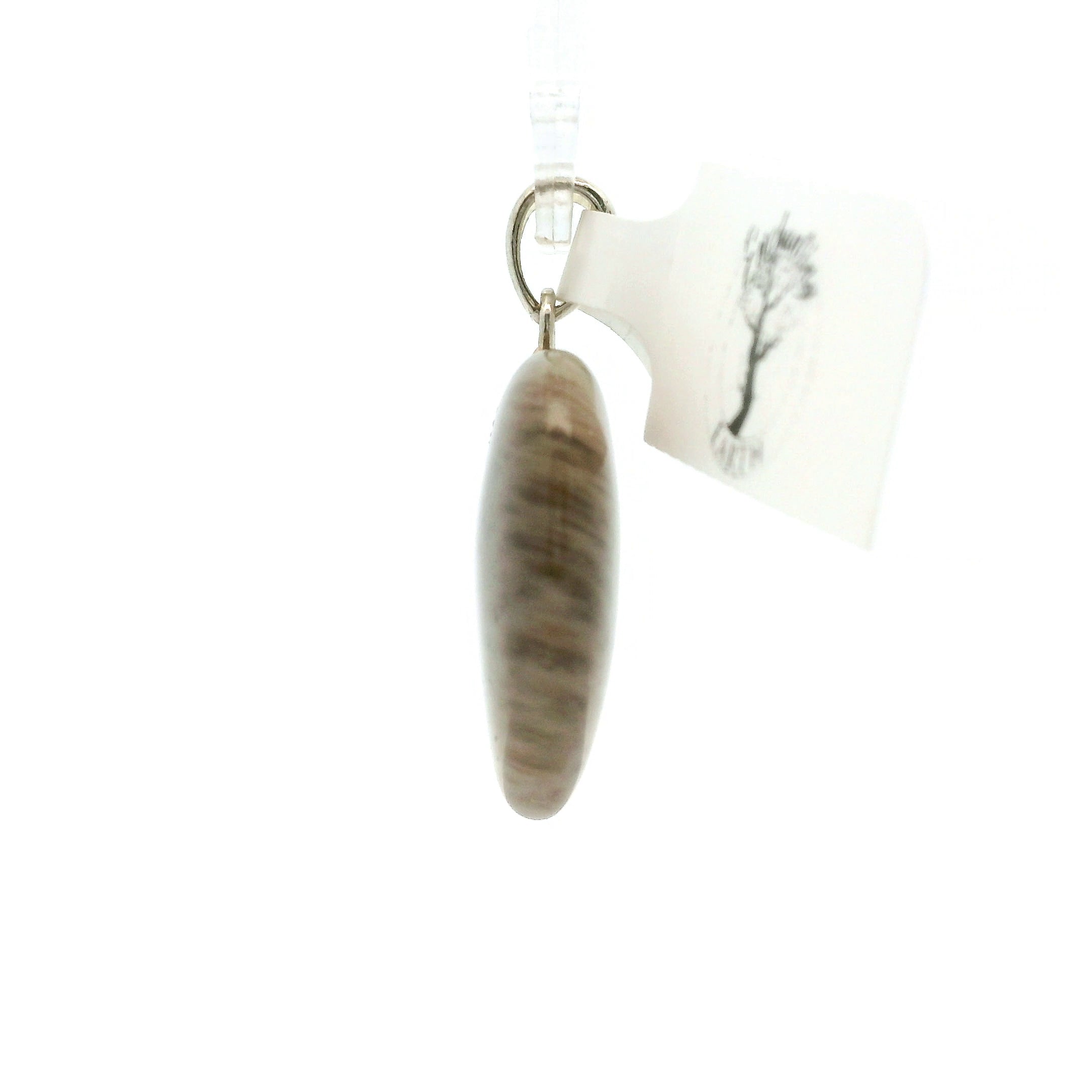 Seal Sheen Moonstone Pendant .925 Silver for Confidence and Strength