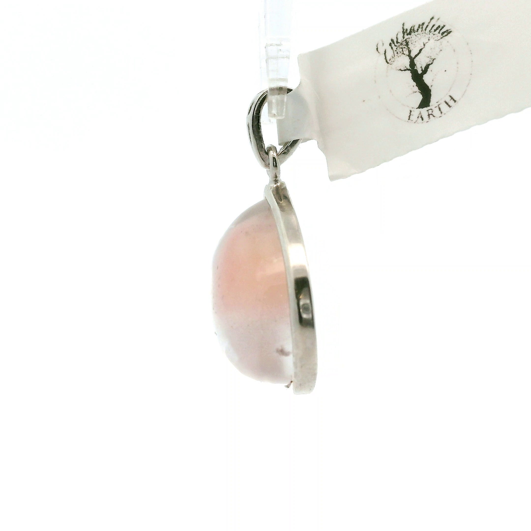 Amphibole Quartz Pendant .925 Sterling Silver for Connection with Angels and Protection