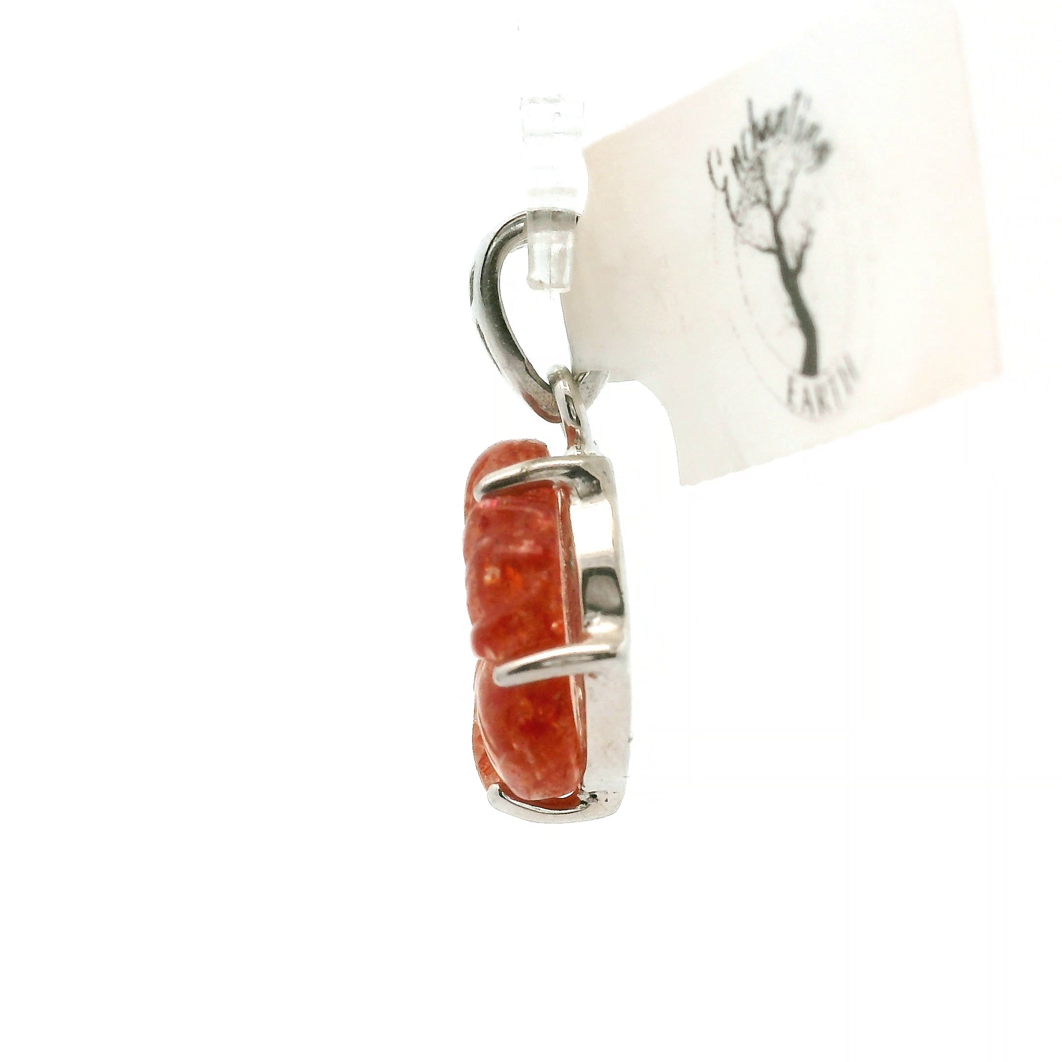 Sunstone Flower Pendant .925 Silver for Confidence and Strength