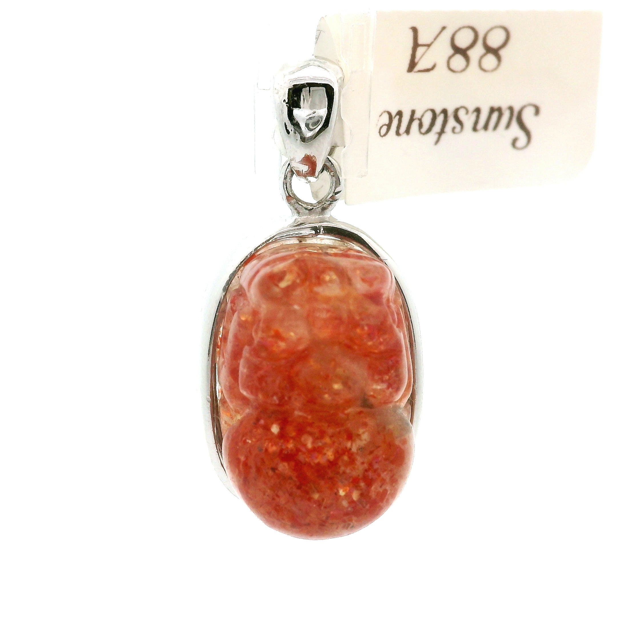 Sunstone Pixchu Pendant .925 Silver for Confidence and Strength